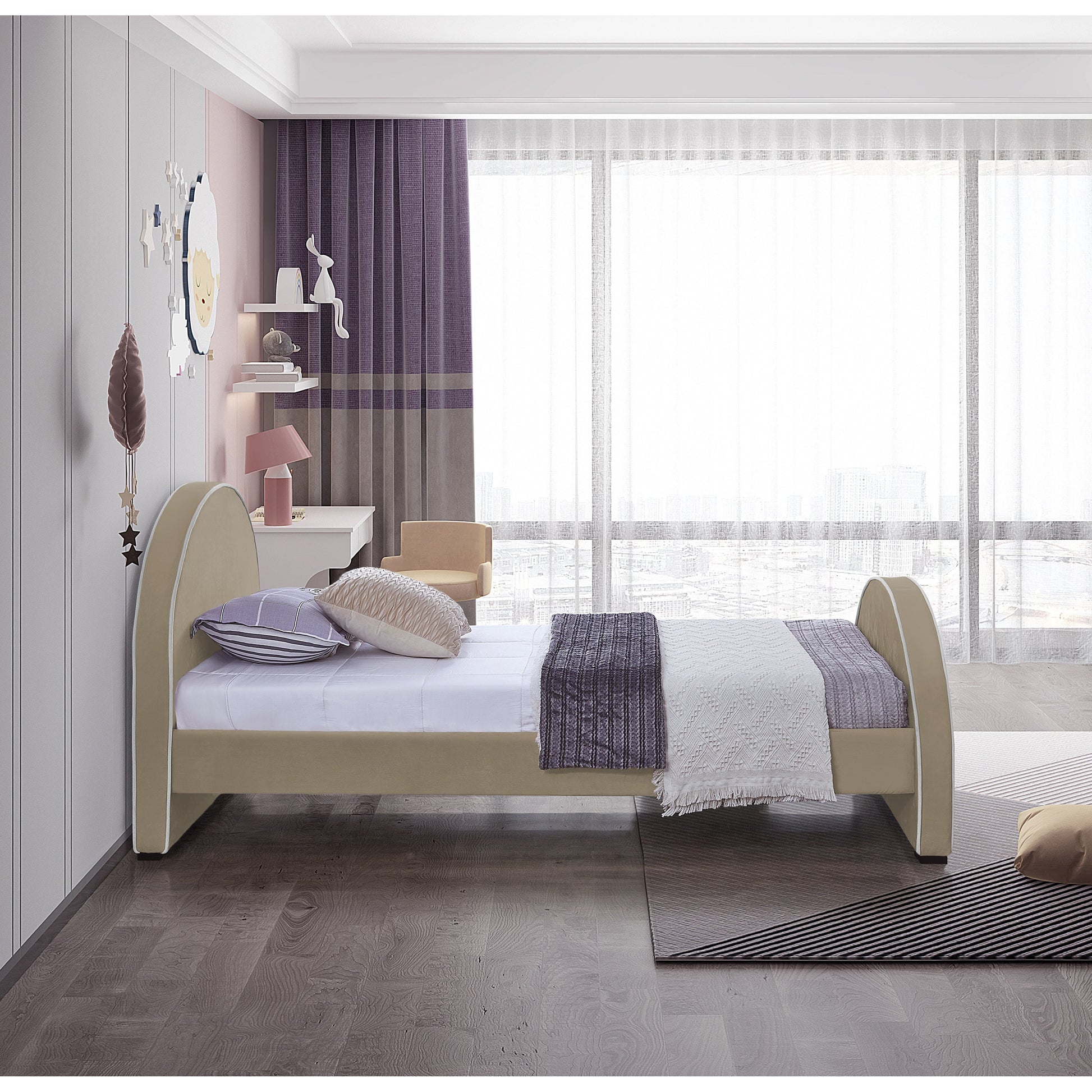 Brodie Bed - Beige 4