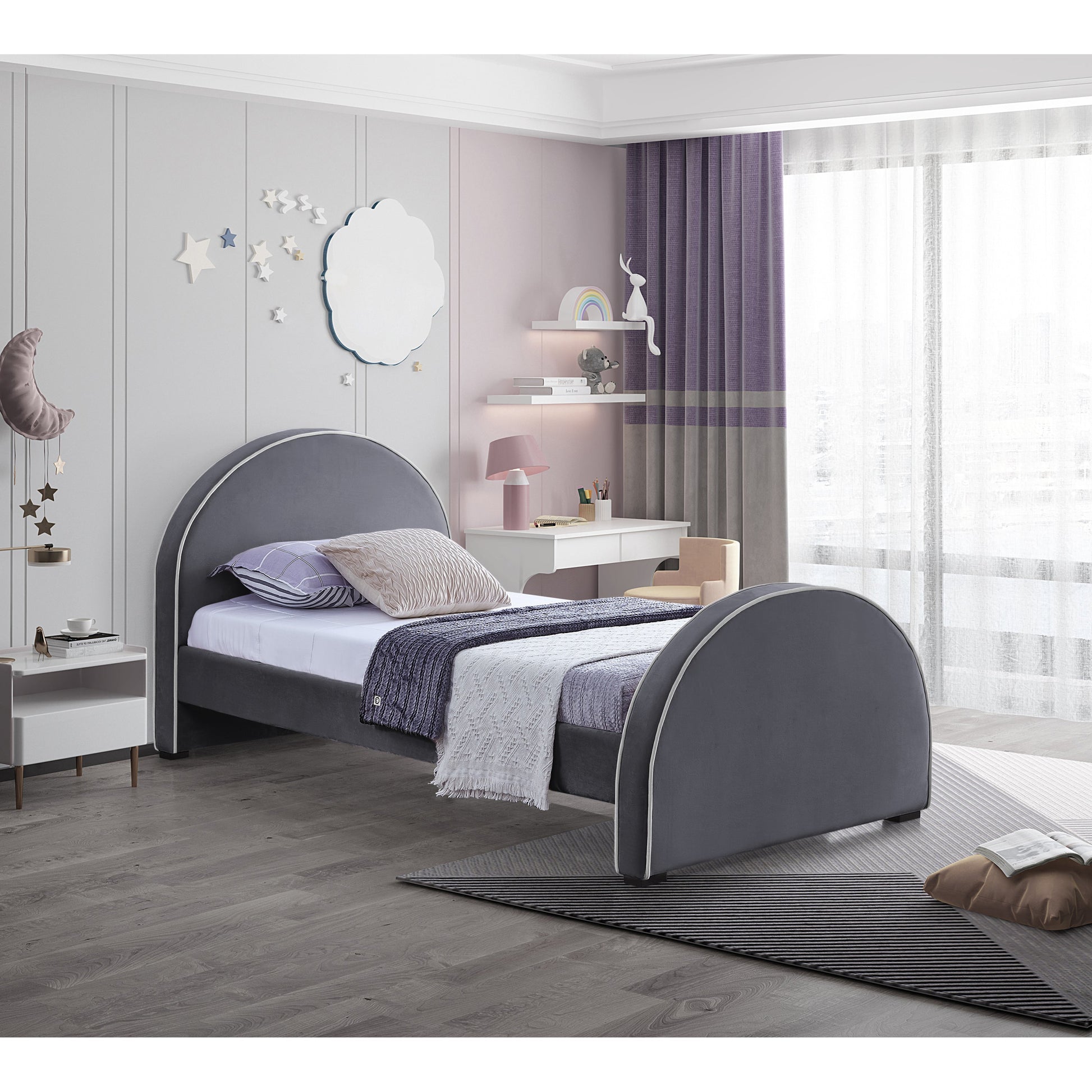 Brodie Bed - Grey 1