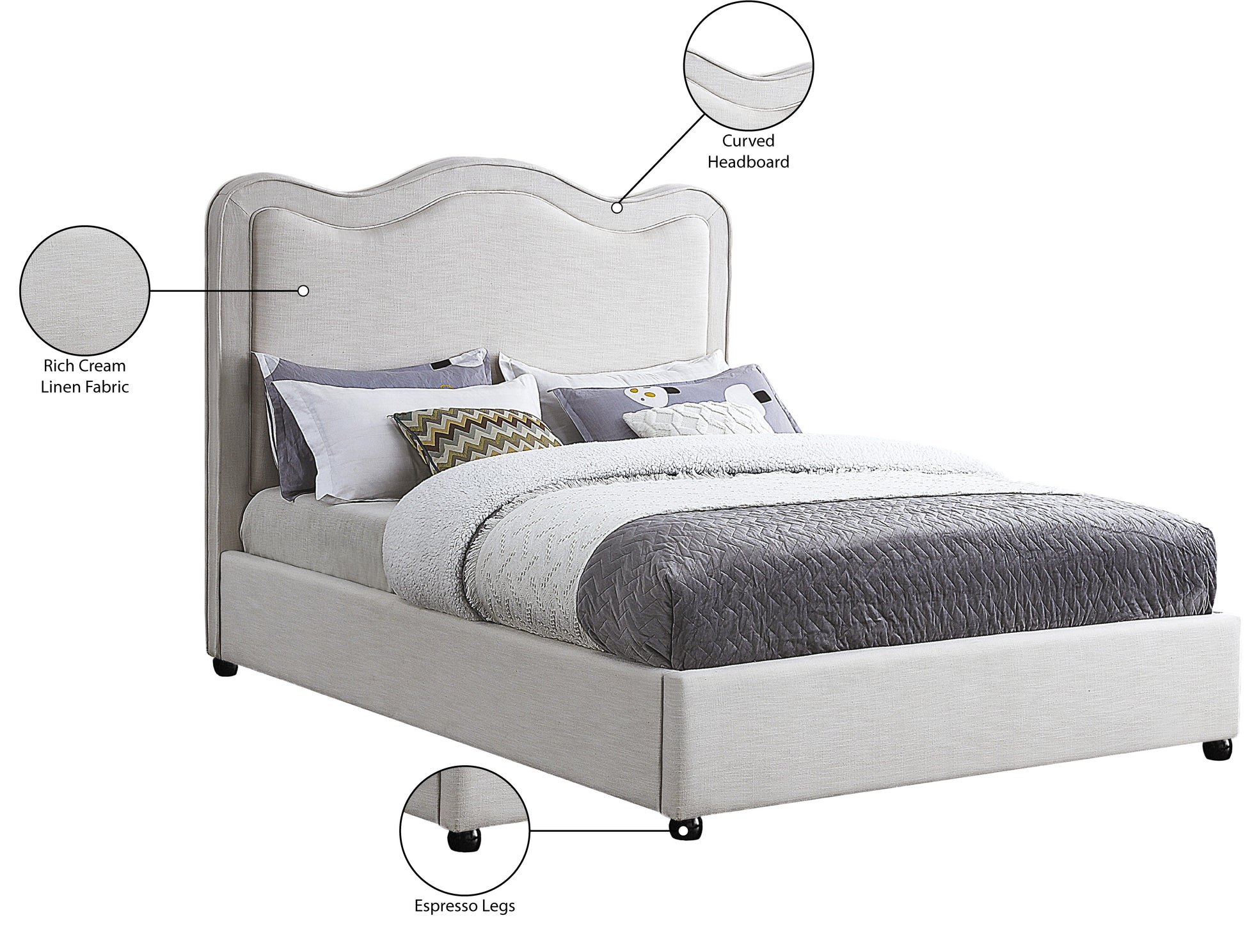 Phelix Bed - Cream 8