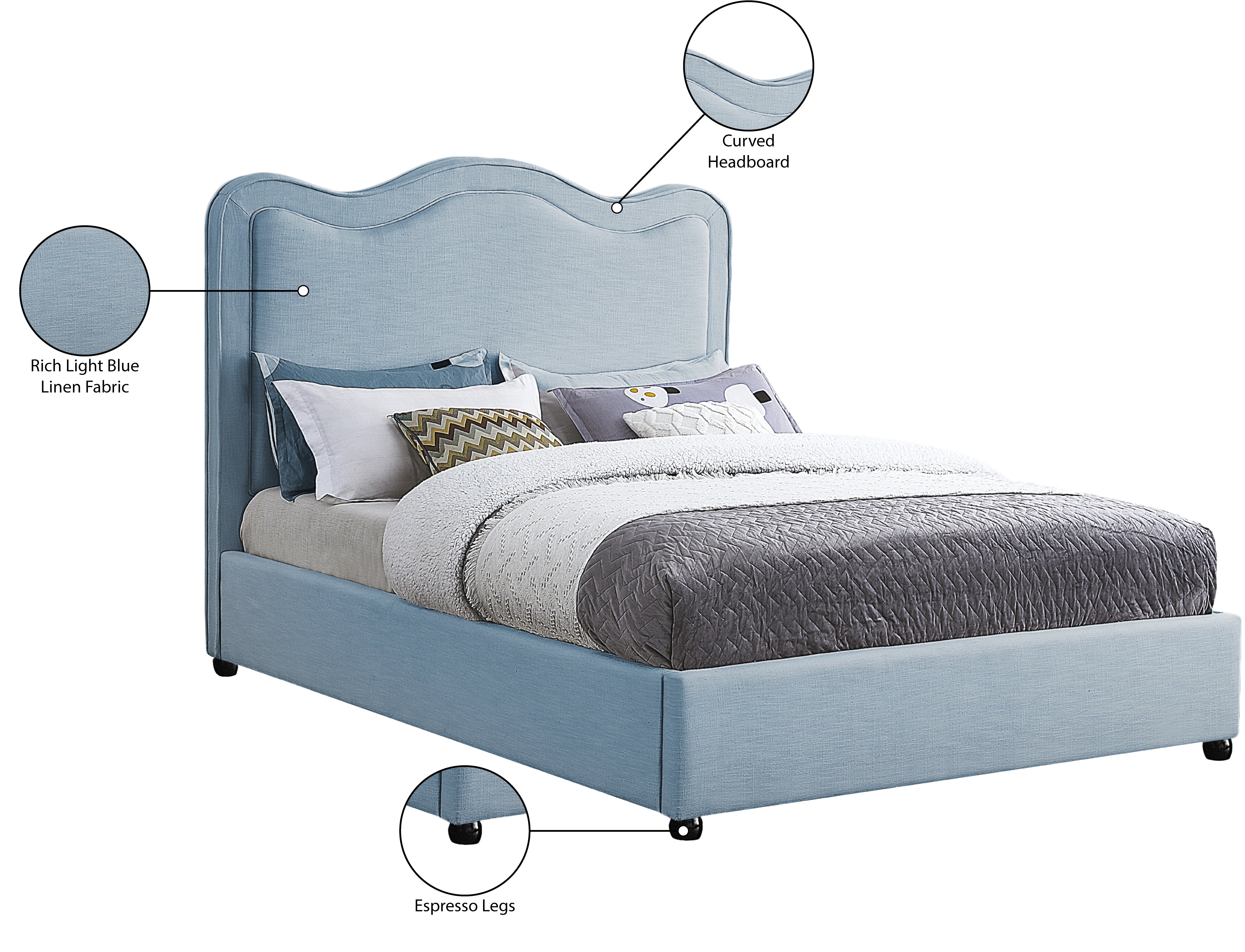 Phelix Bed - Light Blue 8