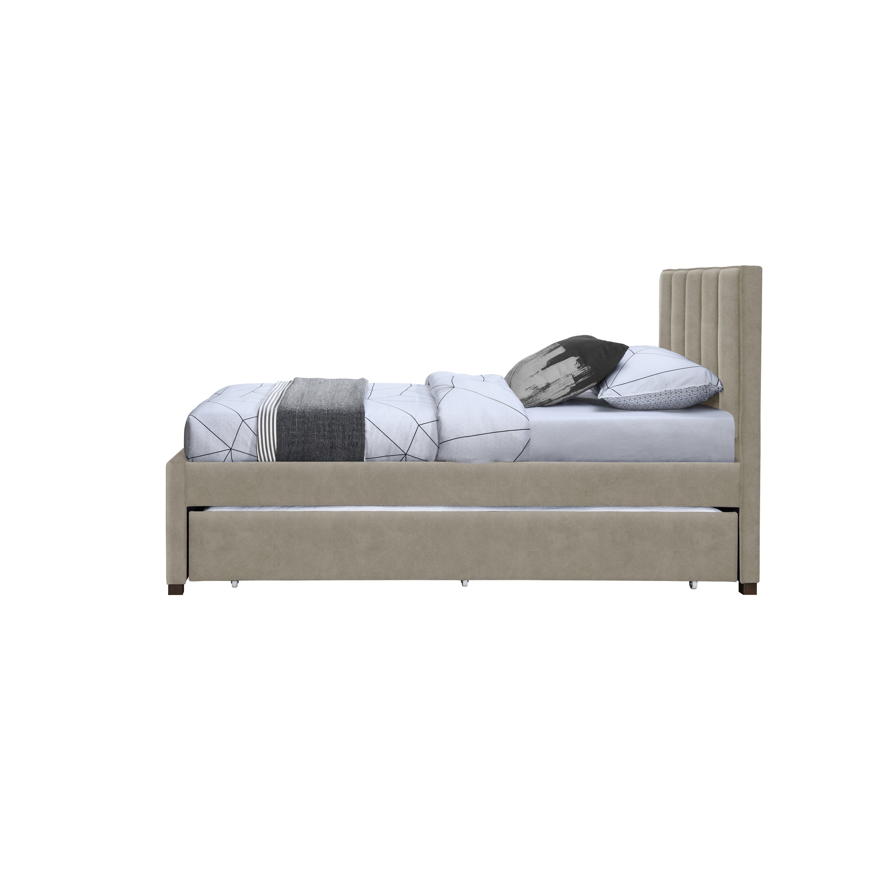 Hudsen Trundle Bed - Beige 3