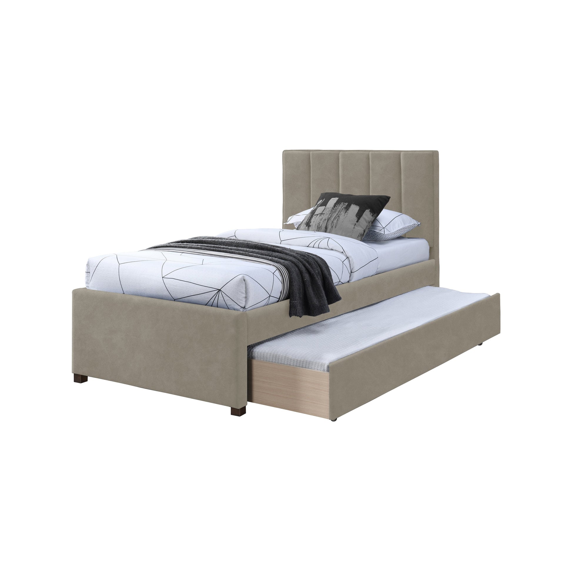 Hudsen Trundle Bed - Beige 5