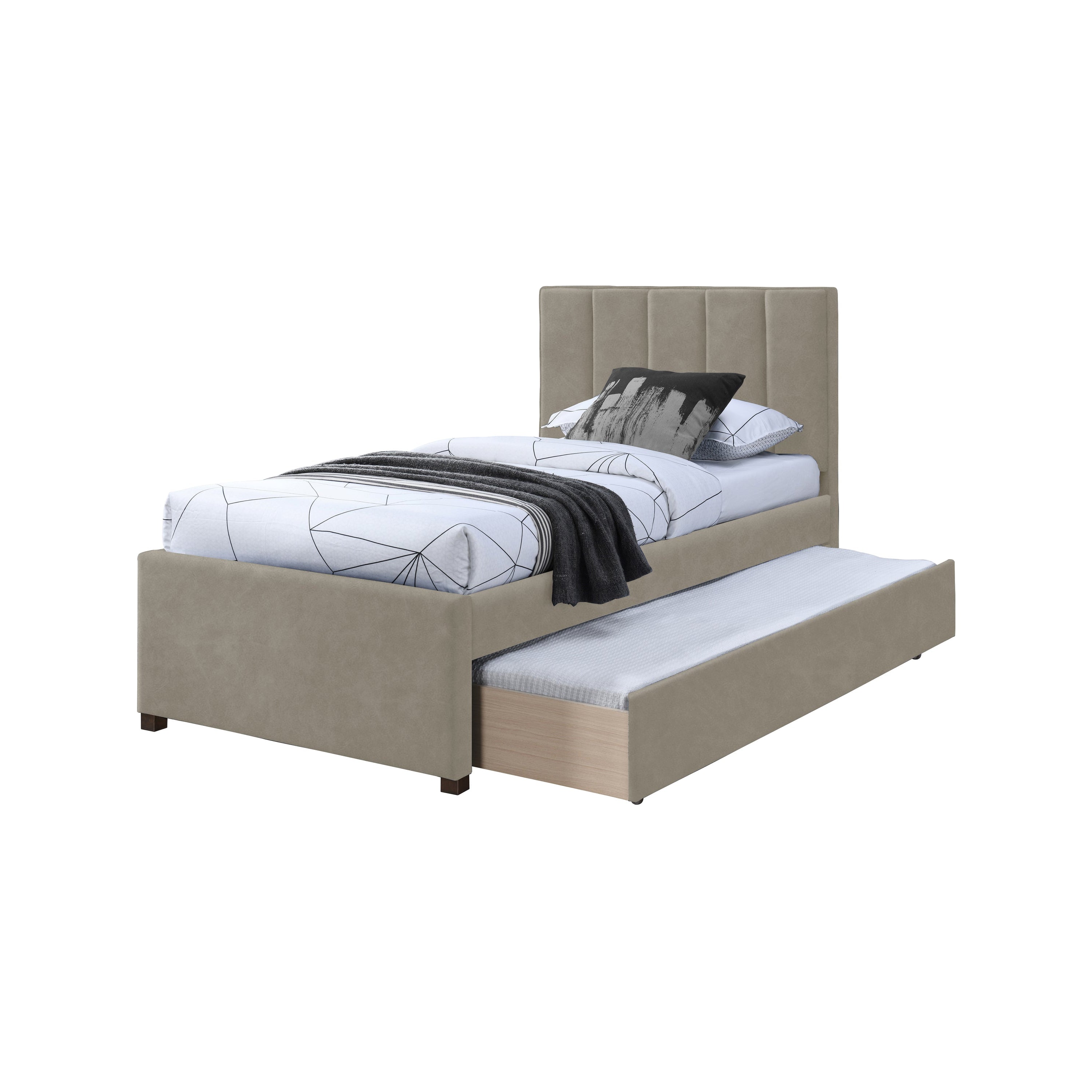 Hudsen Trundle Bed - Beige 5