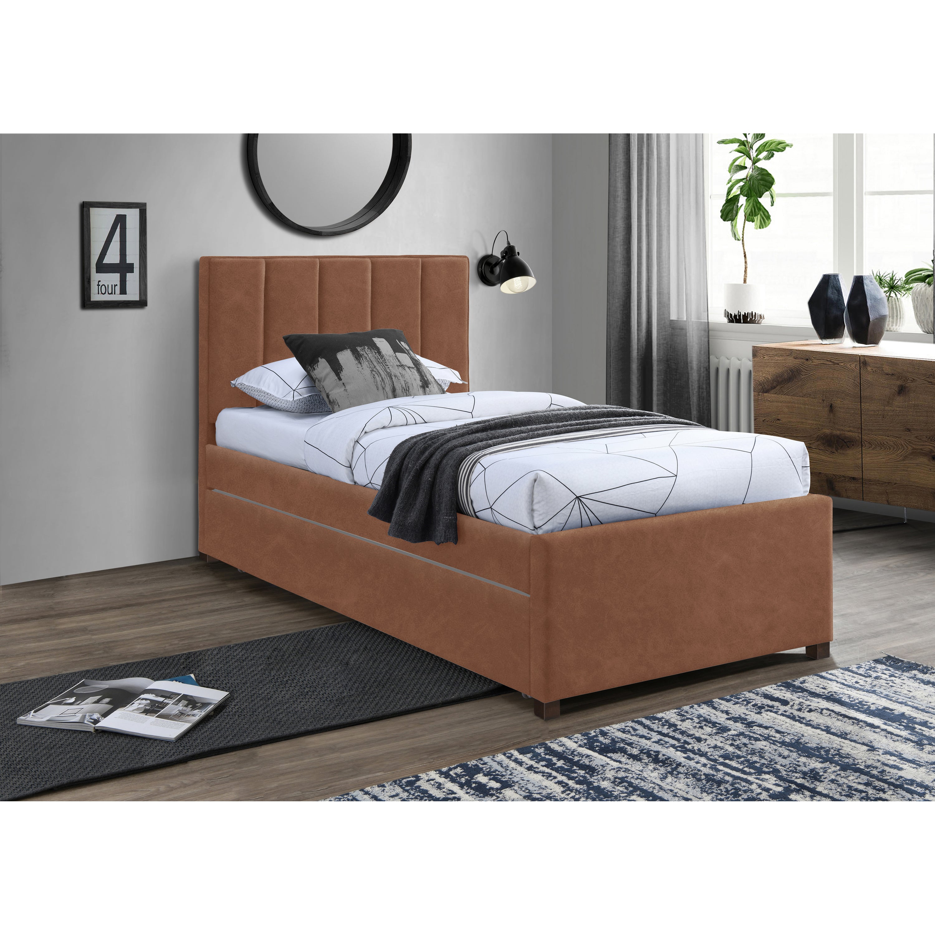 Hudsen Trundle Bed - Cognac 1