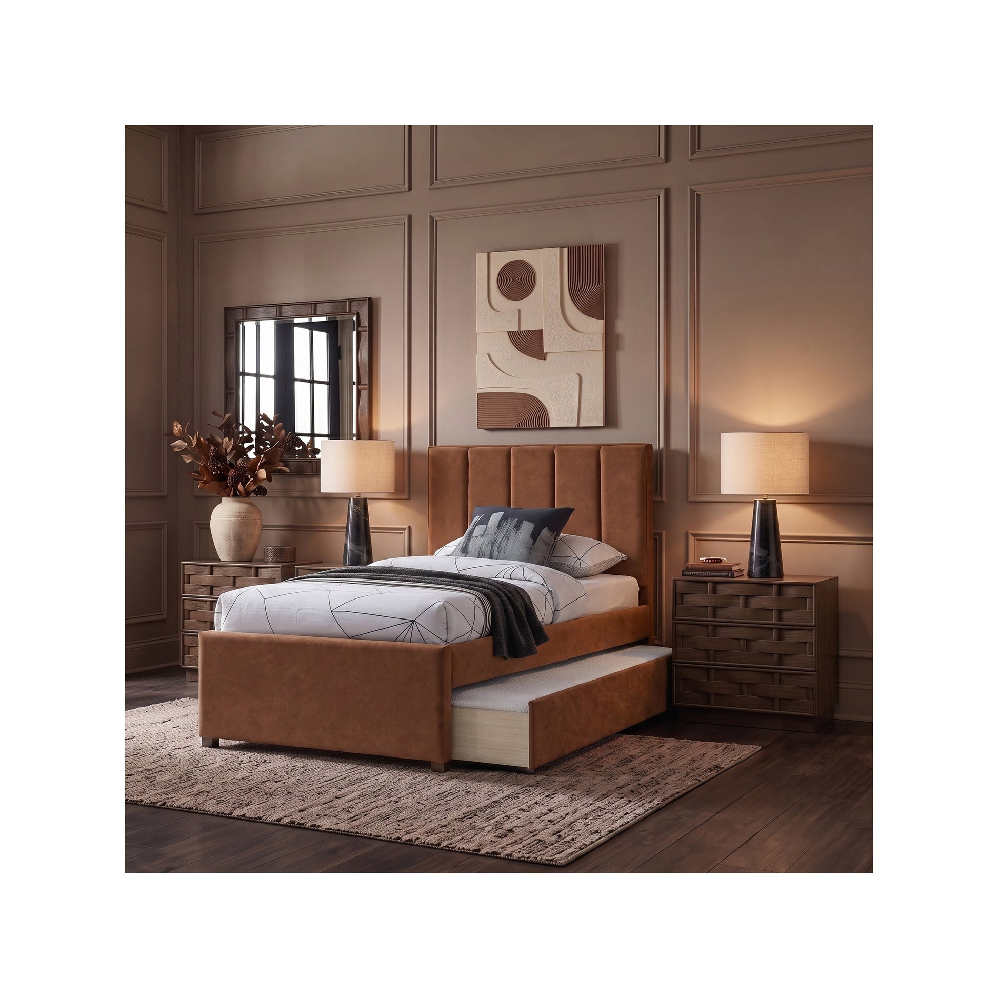 Hudsen Trundle Bed - Cognac 5