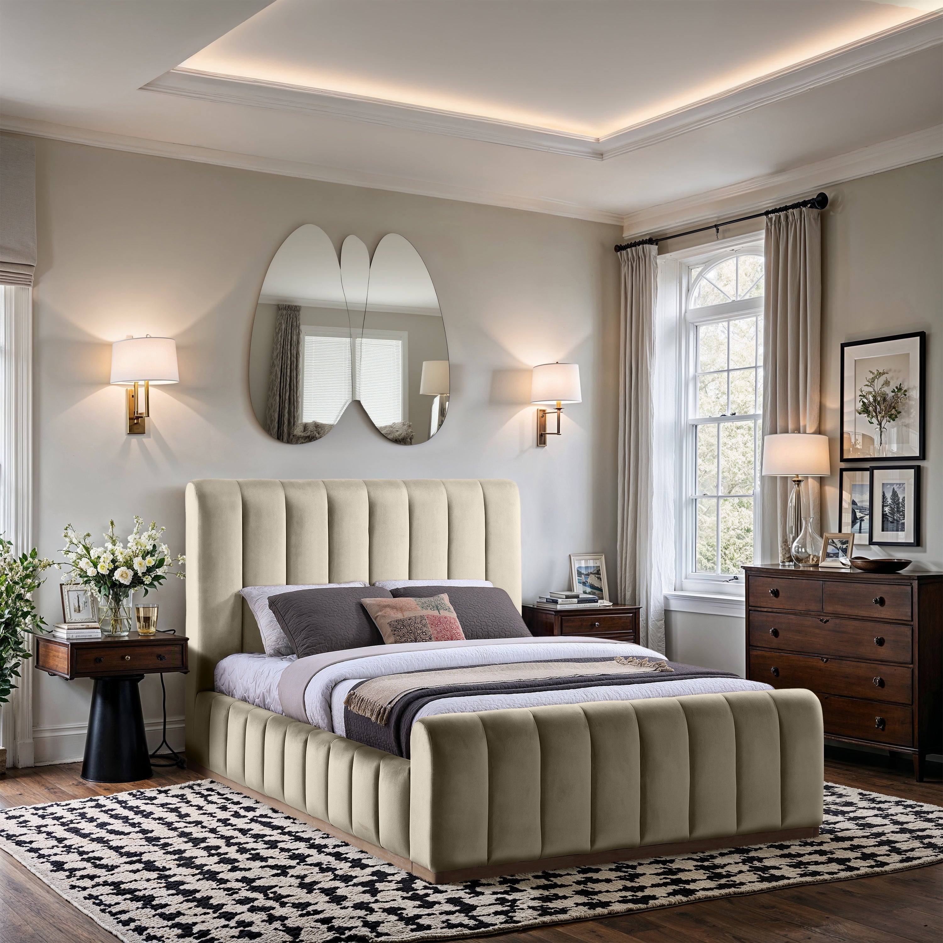 Amari Bed - Cream 1