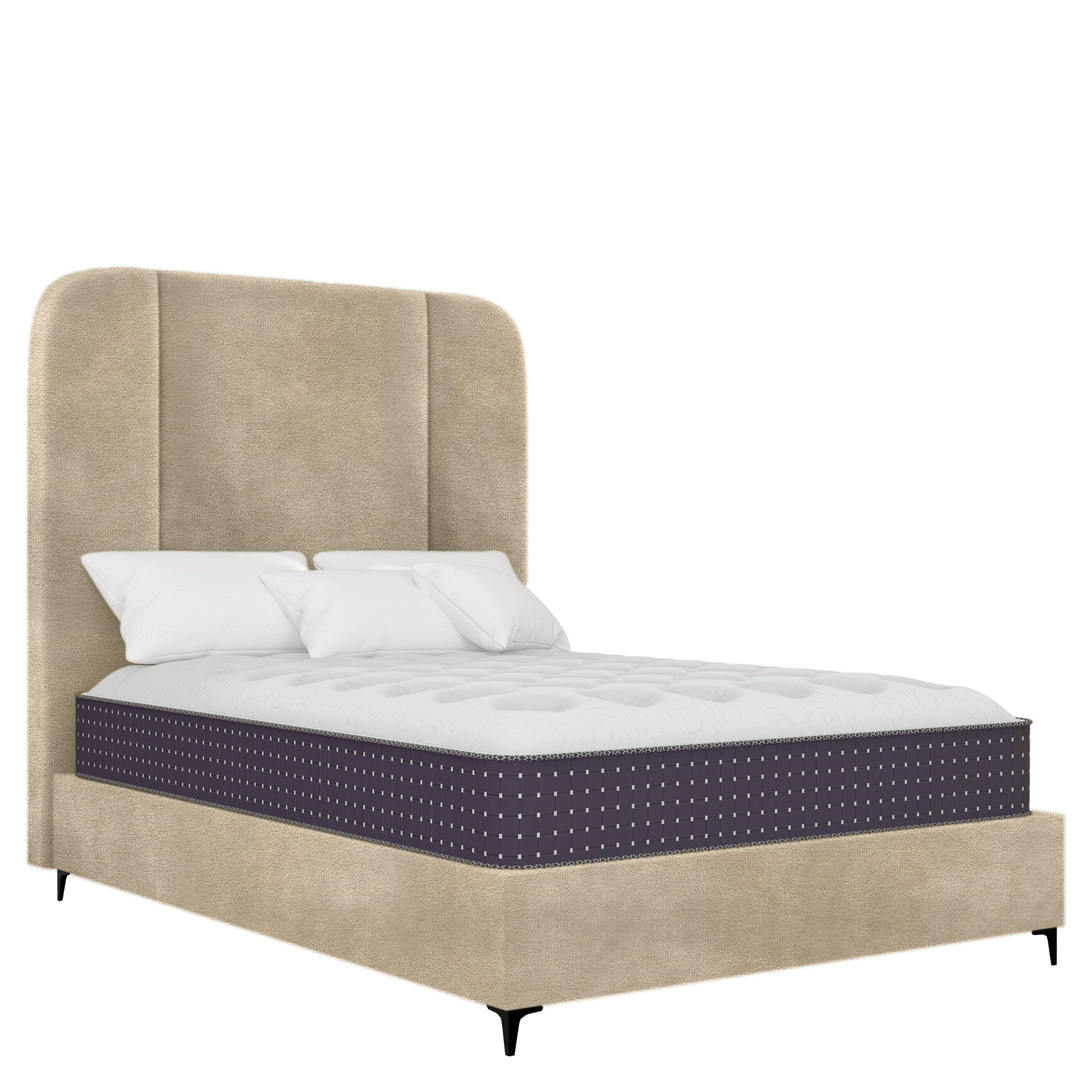 Apex - Rounded - Beige Velvet #3