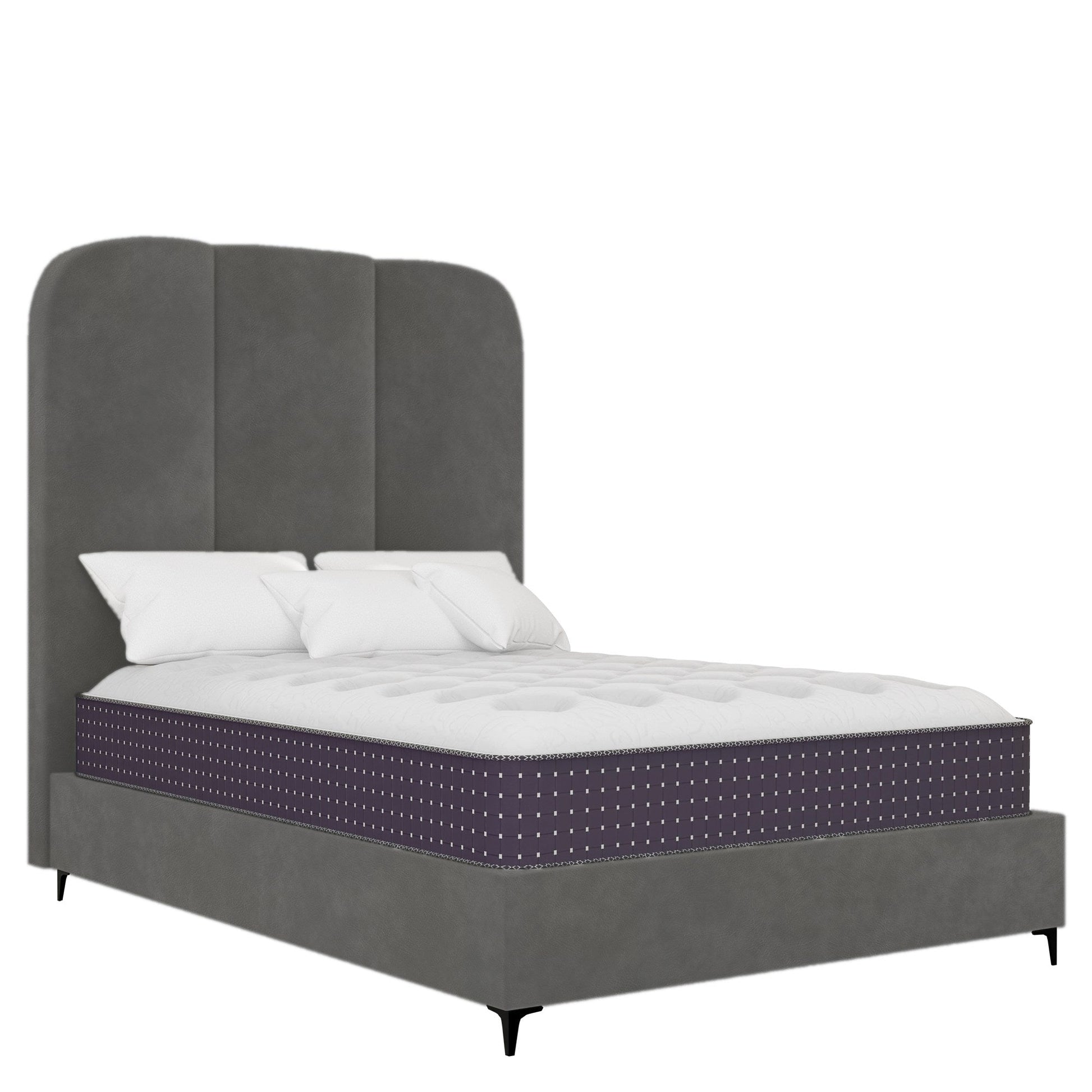 Arlington - Rounded - Grey Leather