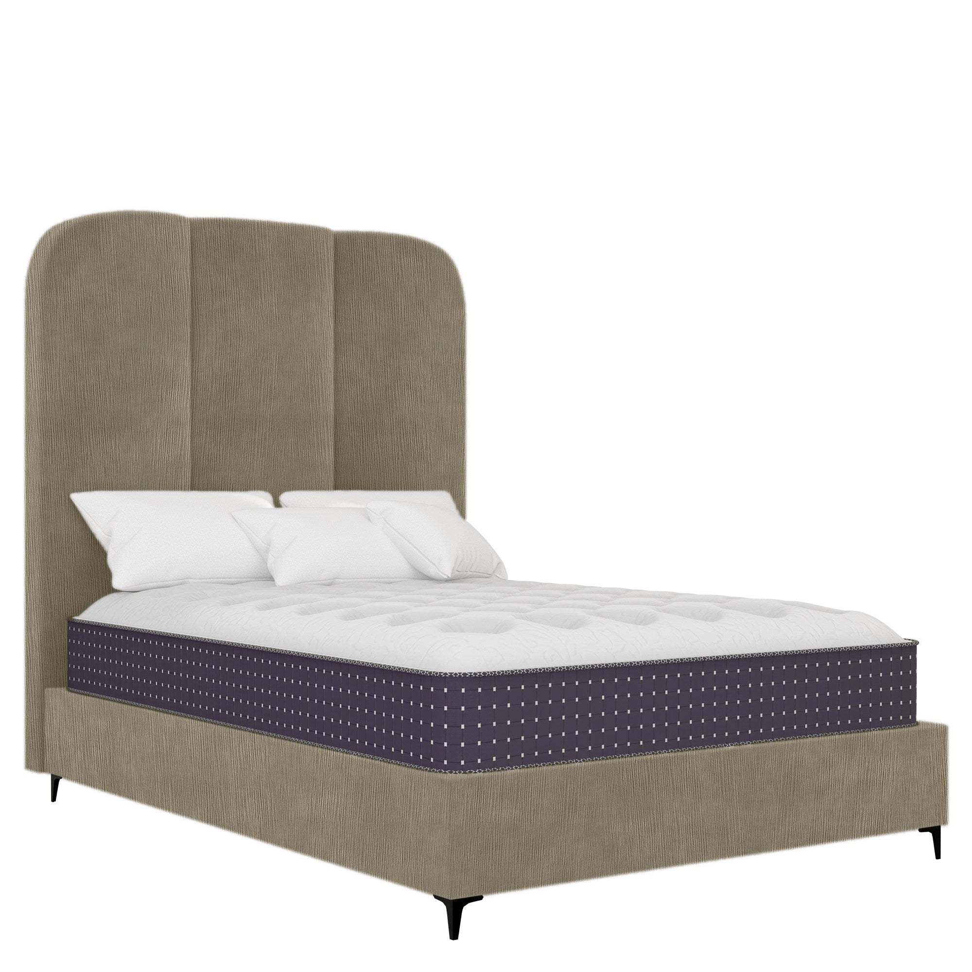 Arlington - Rounded - Textured Mocha Velvet #79