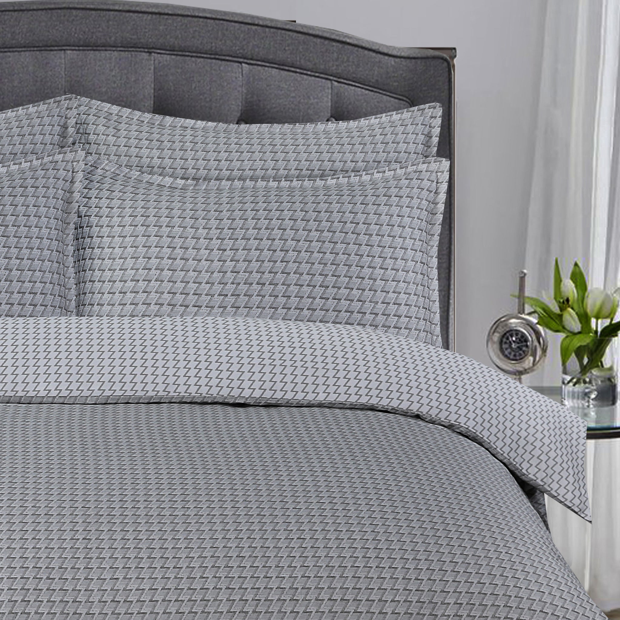 Cambridge - Gray Bed Linen Set - Gray - 48" Twin
