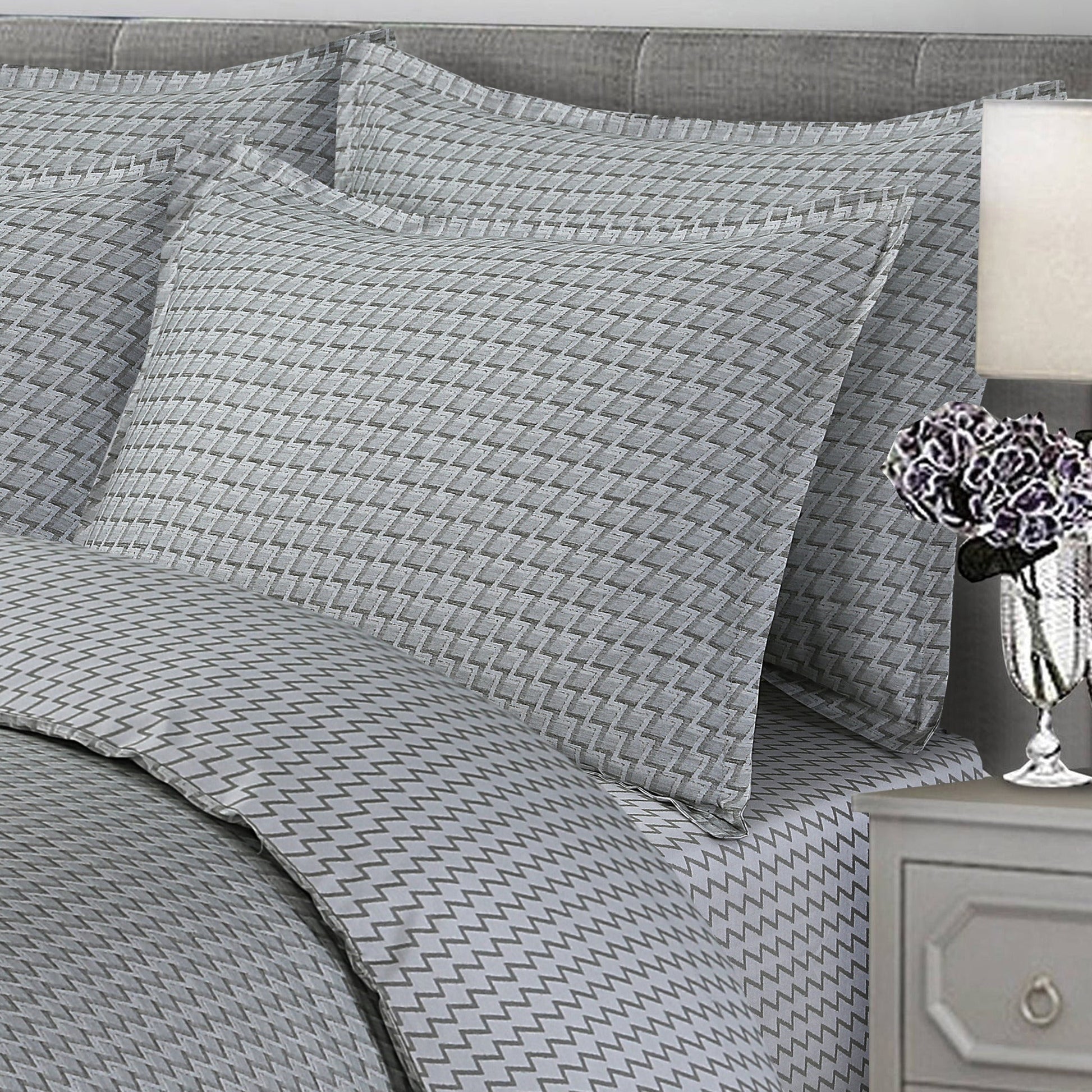Cambridge - Gray Bed Linen Set - Gray - 48" Full