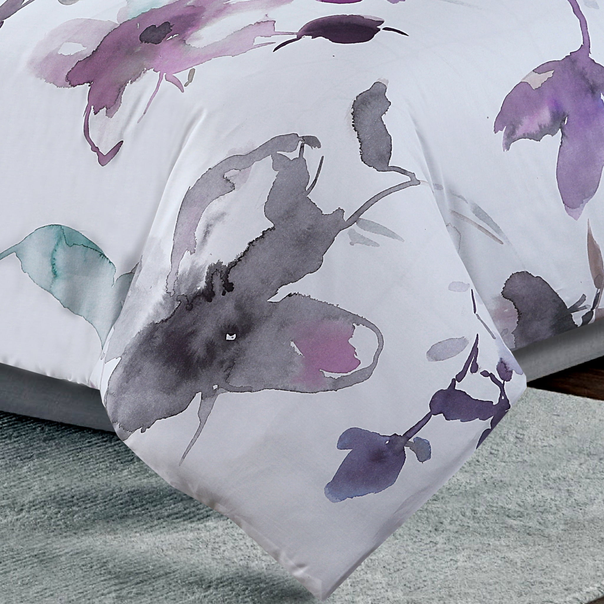 Summer Breeze Bed Linen Set - Pastel Gray - Queen
