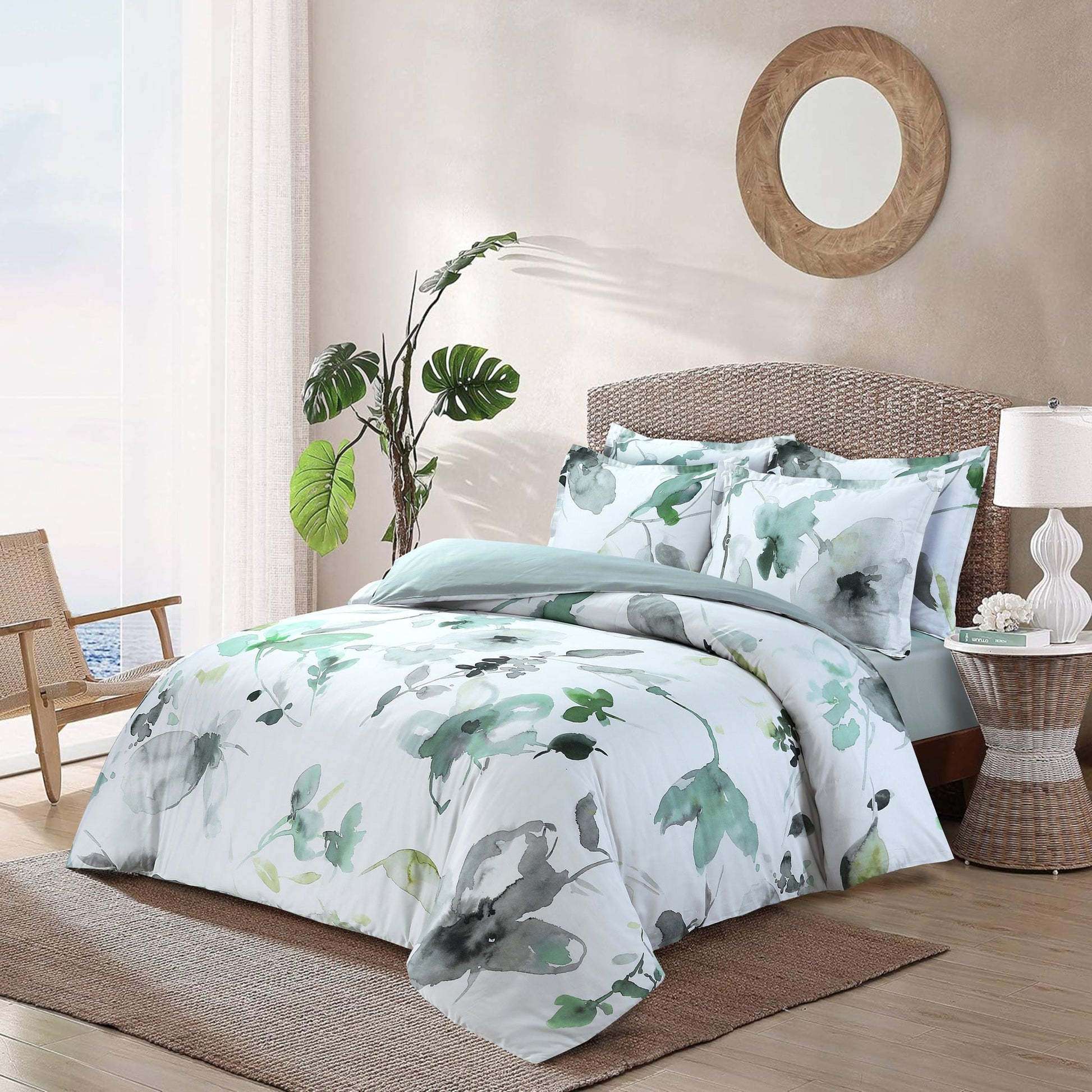 Summer Breeze Bed Linen Set - Emerald - 44" Twin