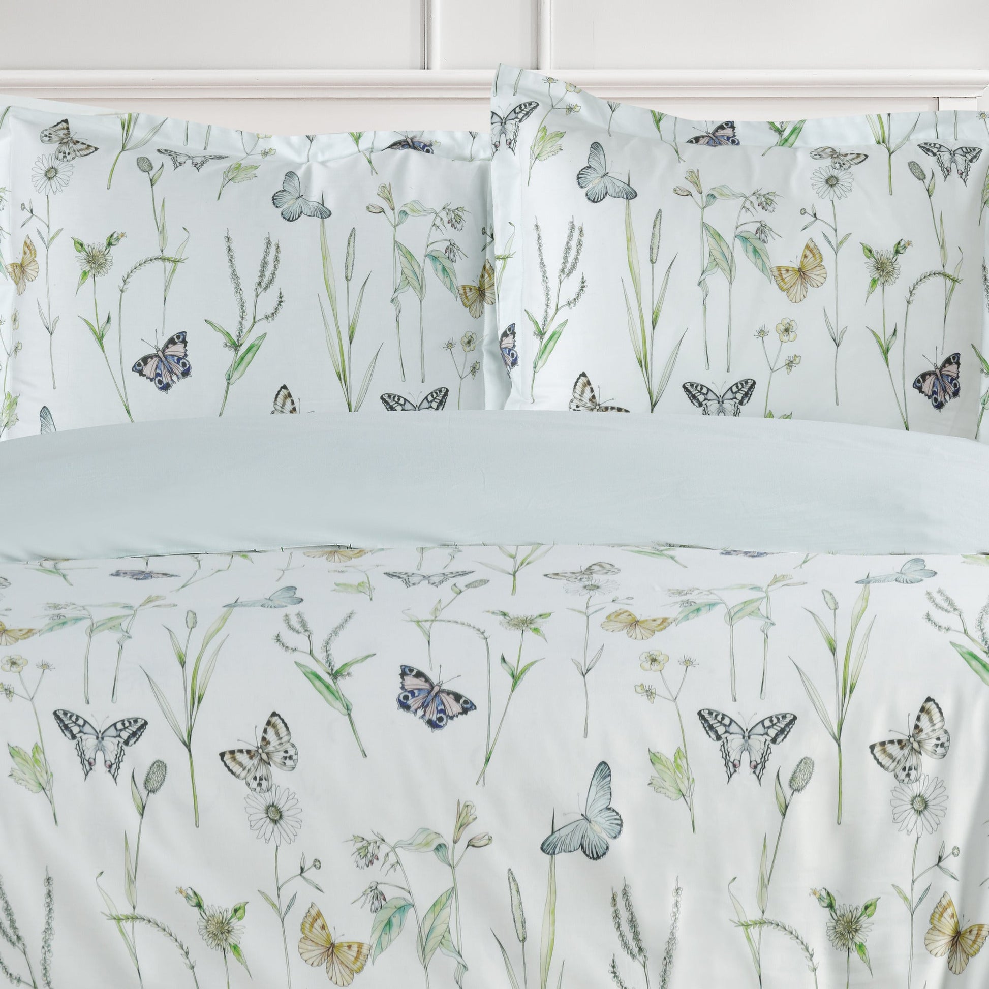Seagate Spring - Aqua Bed Linen Set - Aqua - 48" Full