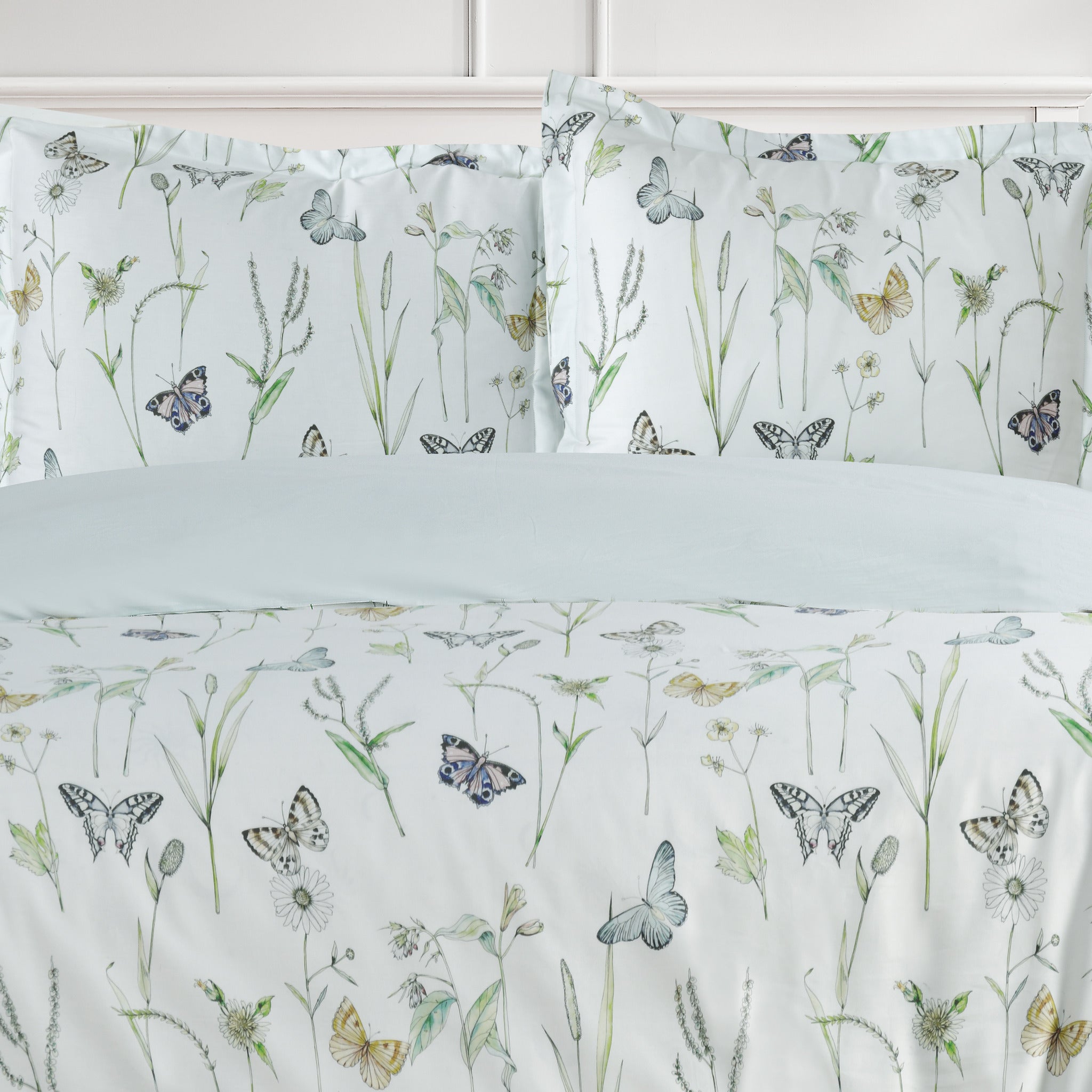 Seagate Spring - Aqua Bed Linen Set - Aqua - 48" Full
