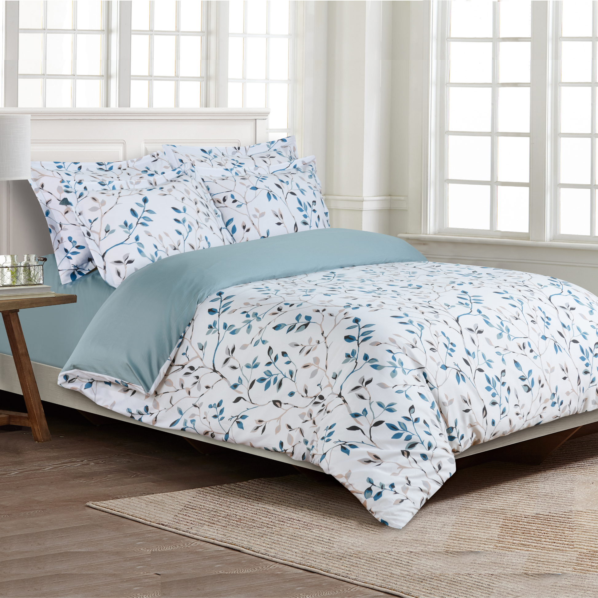 Forest Ferns - Seafoam Bed Linen Set - Seafoam - 44" Twin
