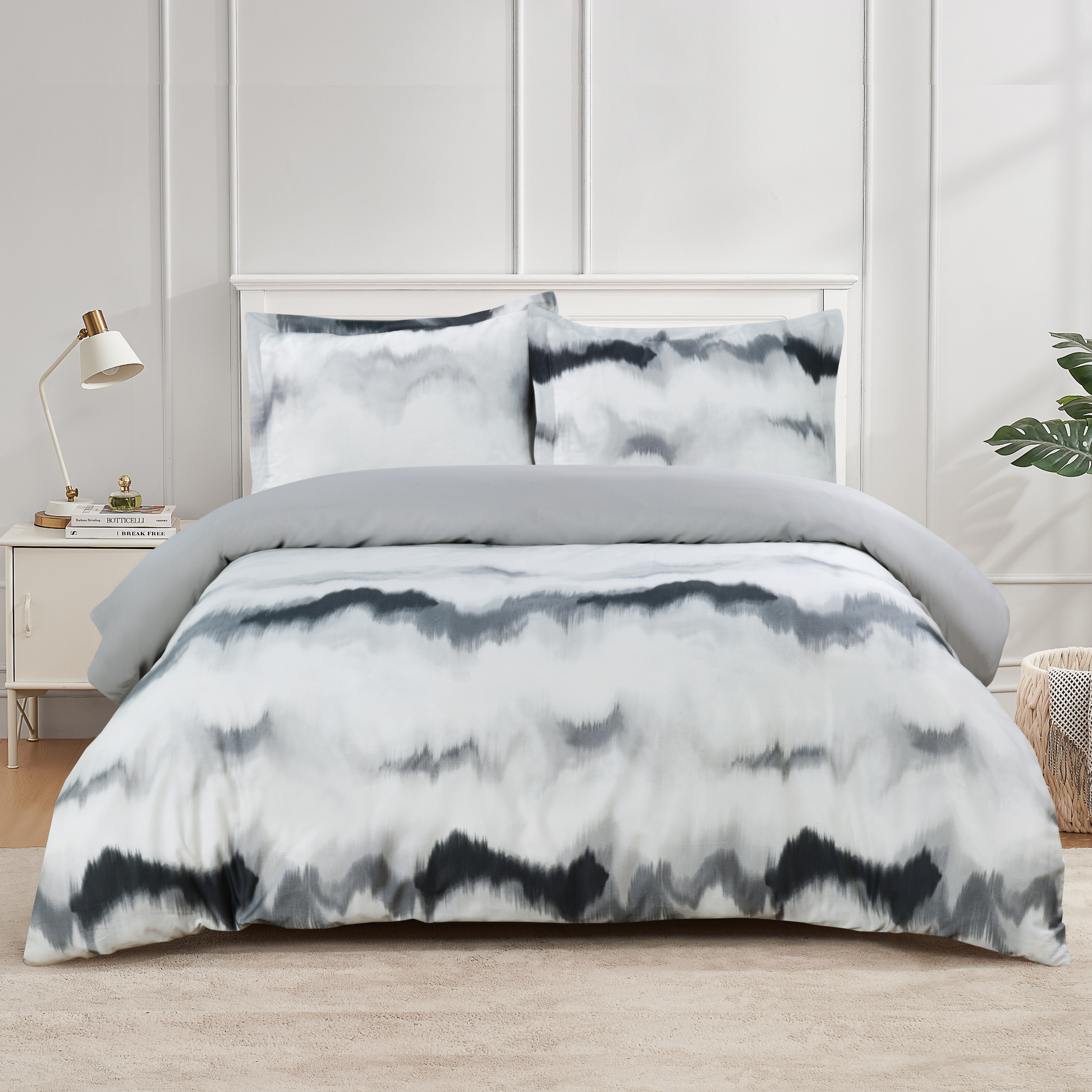 Frosty Bliss - Gray Bed Linen Set - Gray - Twin