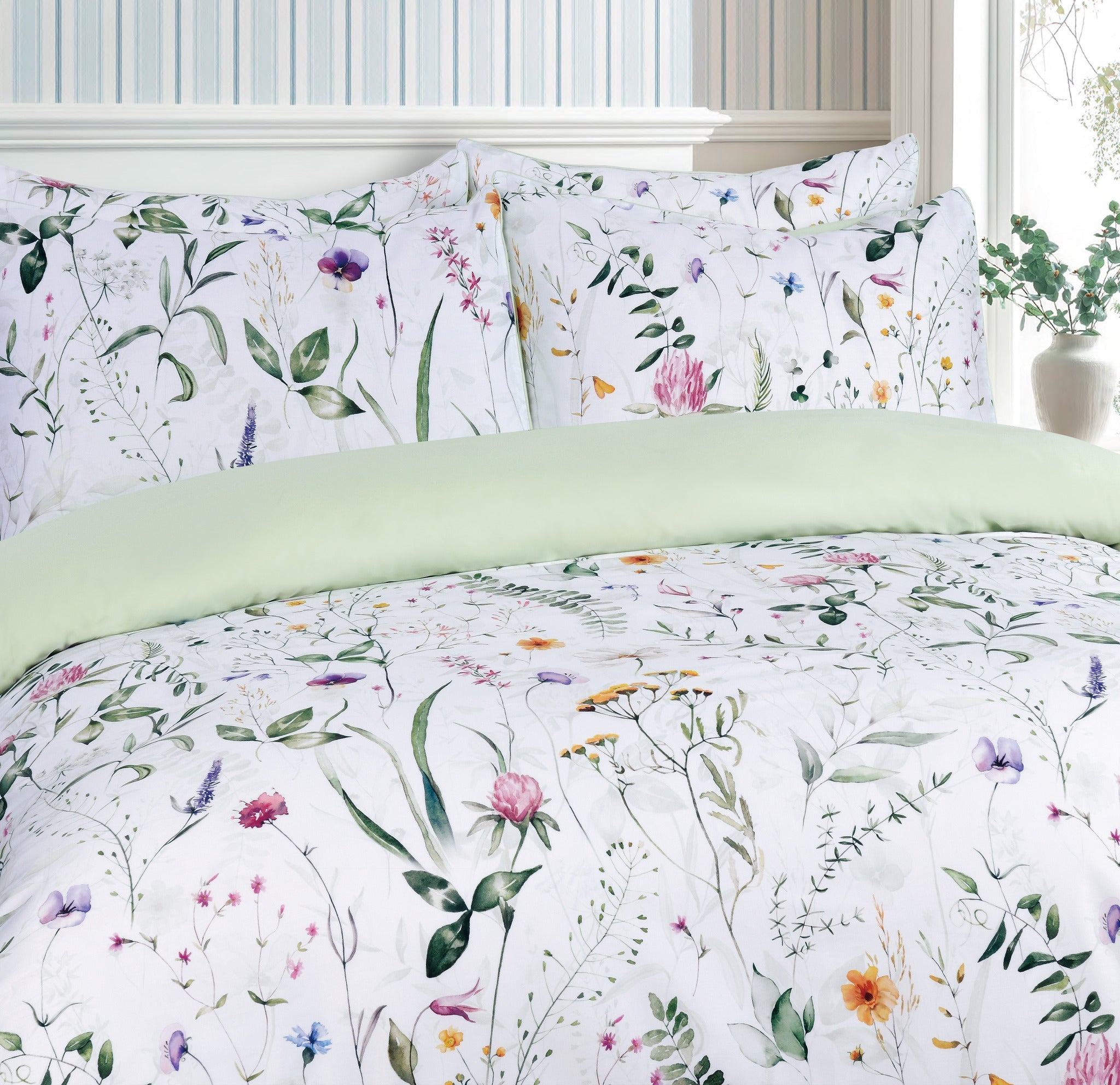 VERA VERDE - Mint Bed Linen Set - Mint - Full