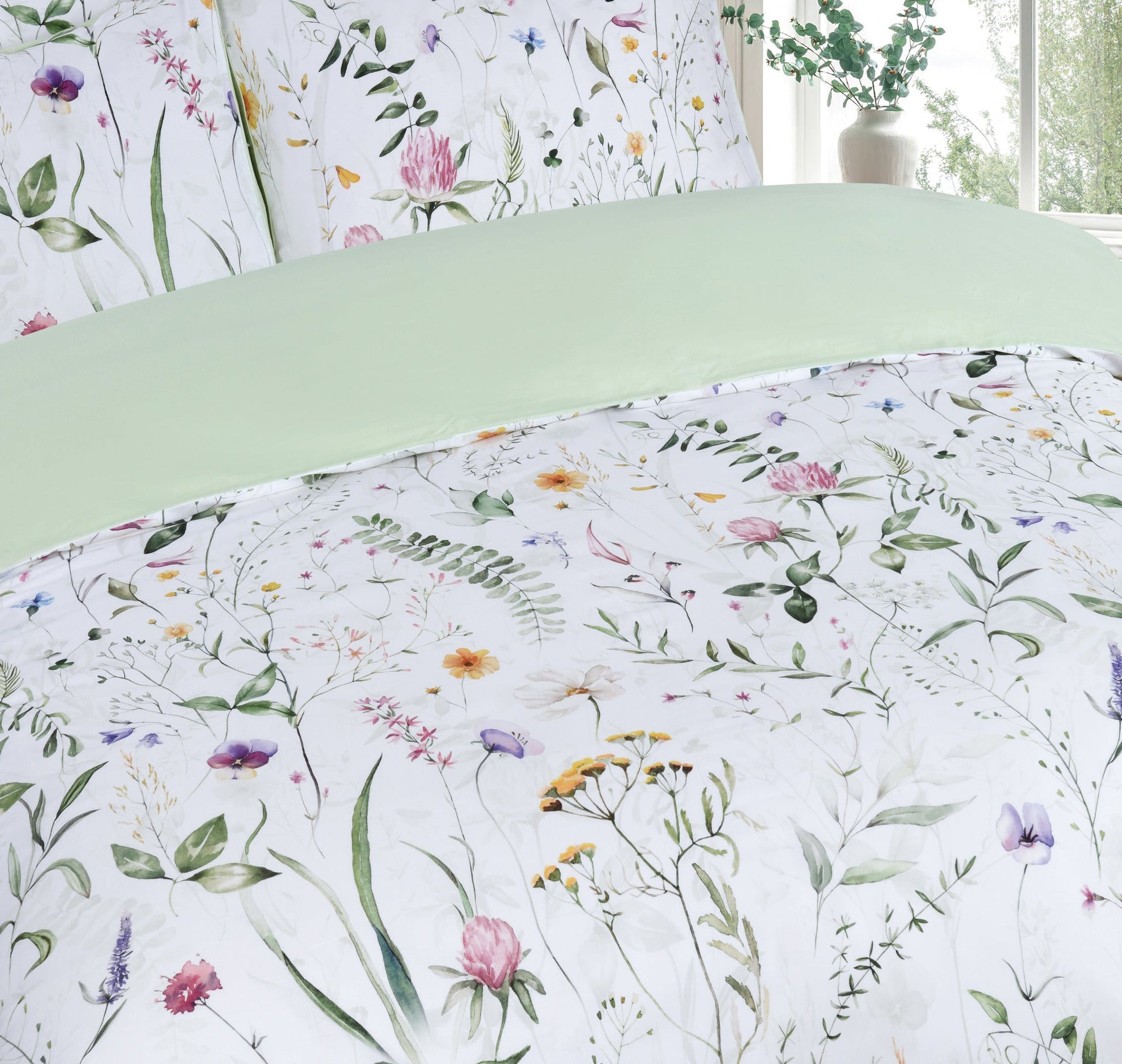 VERA VERDE - Mint Bed Linen Set - Mint - 48" Full