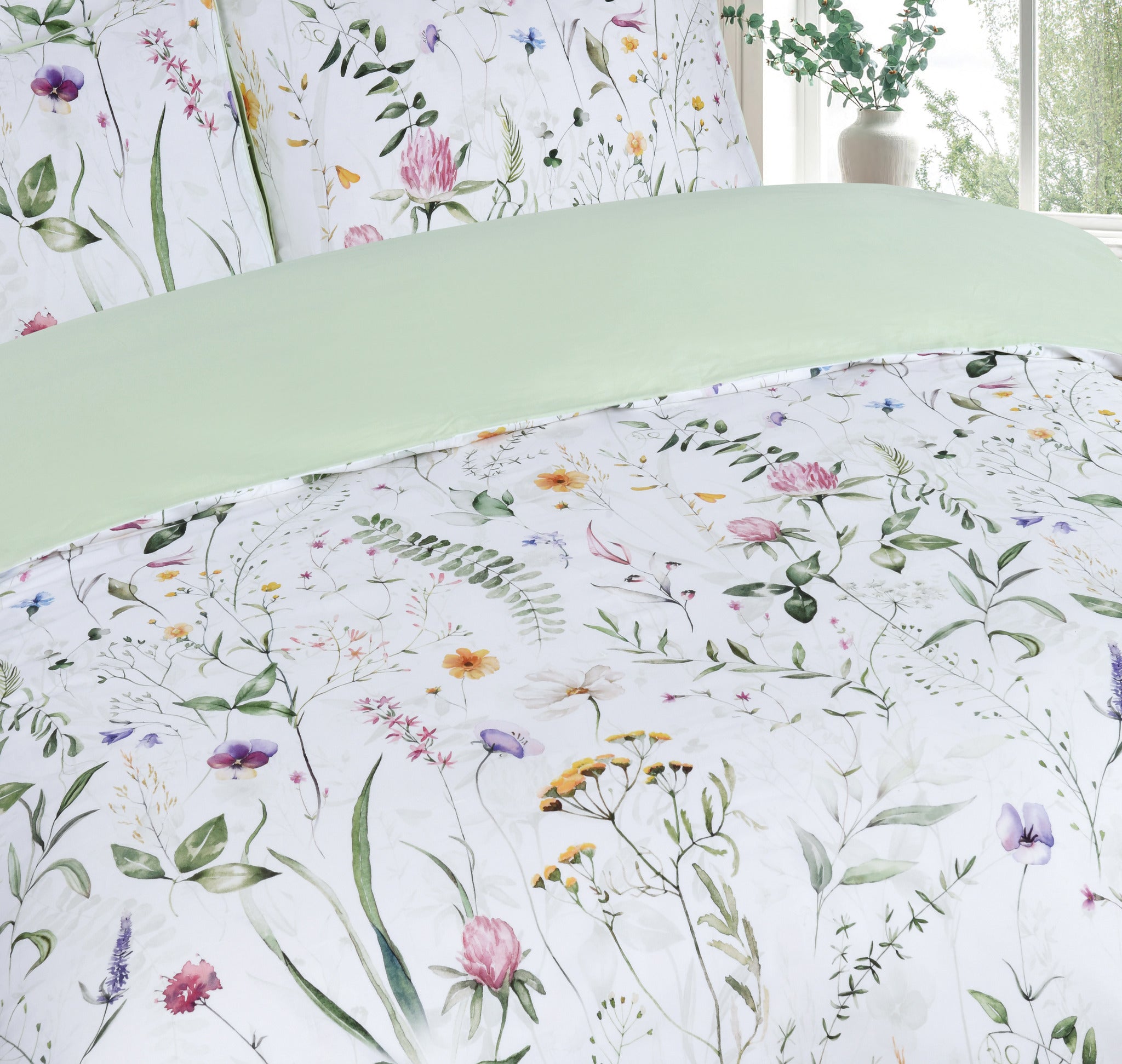 VERA VERDE - Mint Bed Linen Set - Mint - 48" Full