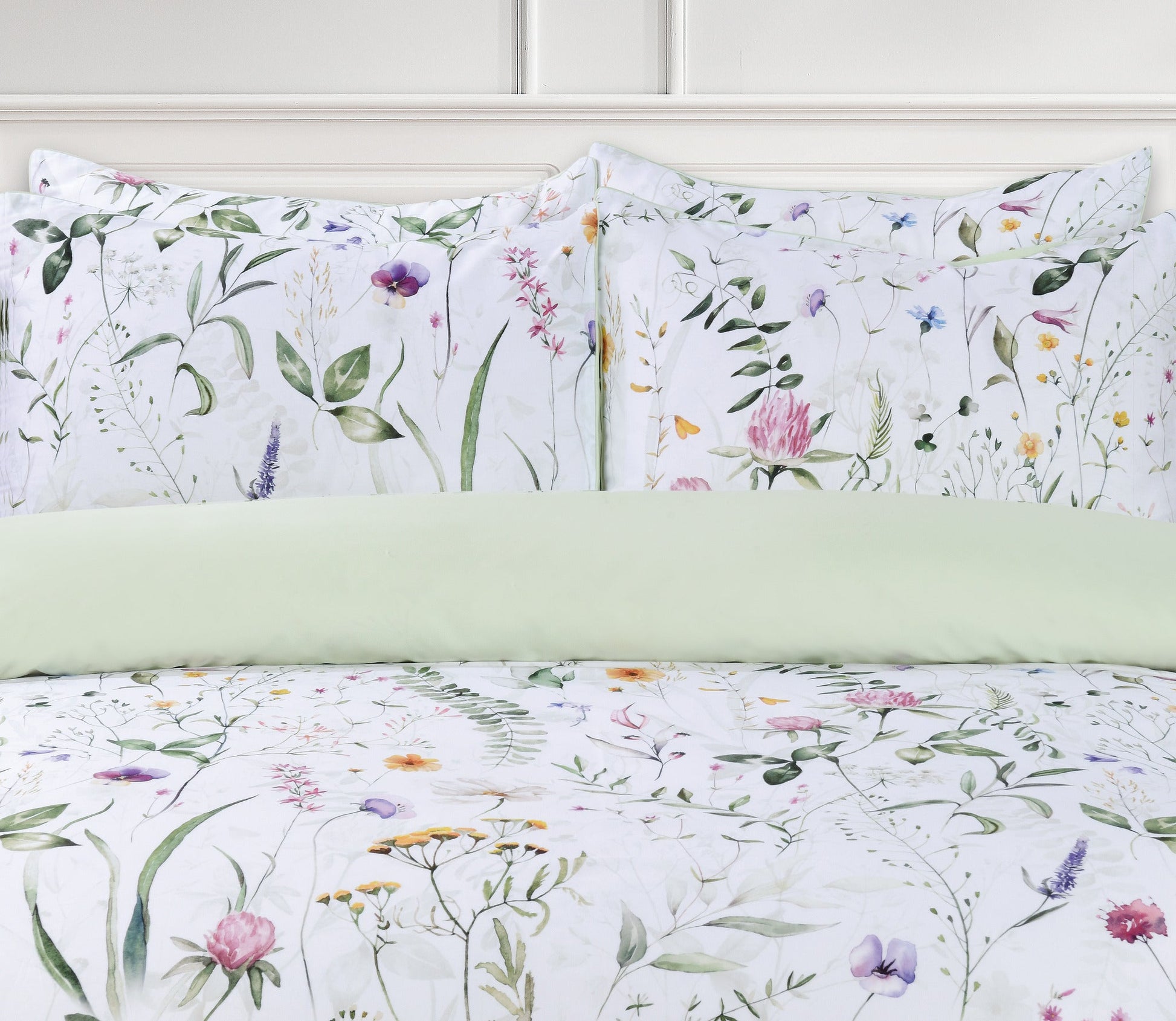 VERA VERDE - Mint Bed Linen Set - Mint - Queen