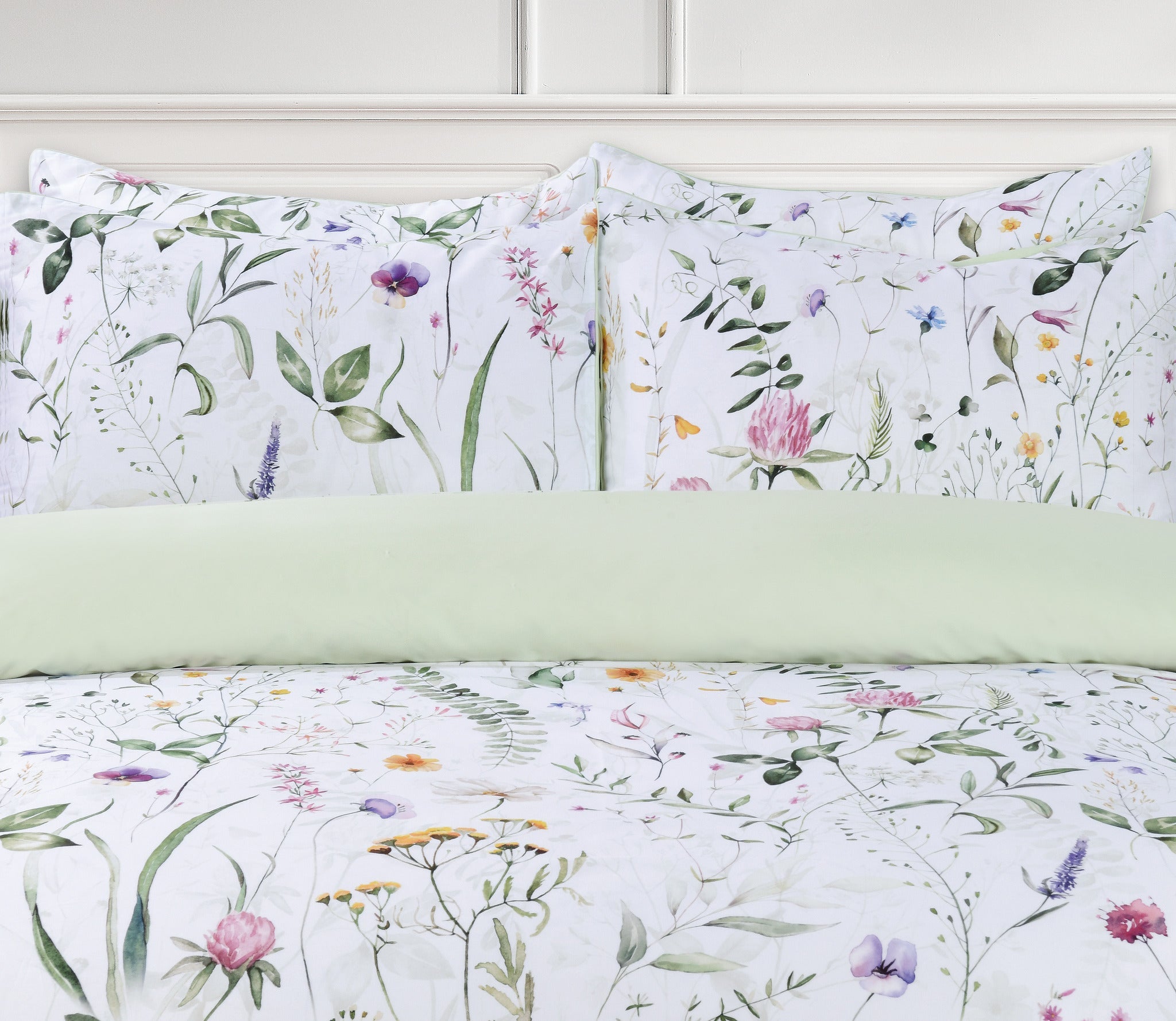 VERA VERDE - Mint Bed Linen Set - Mint - Queen