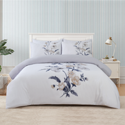 Kingswell Bloom - Blue Bed Linen Set - Blue - Twin