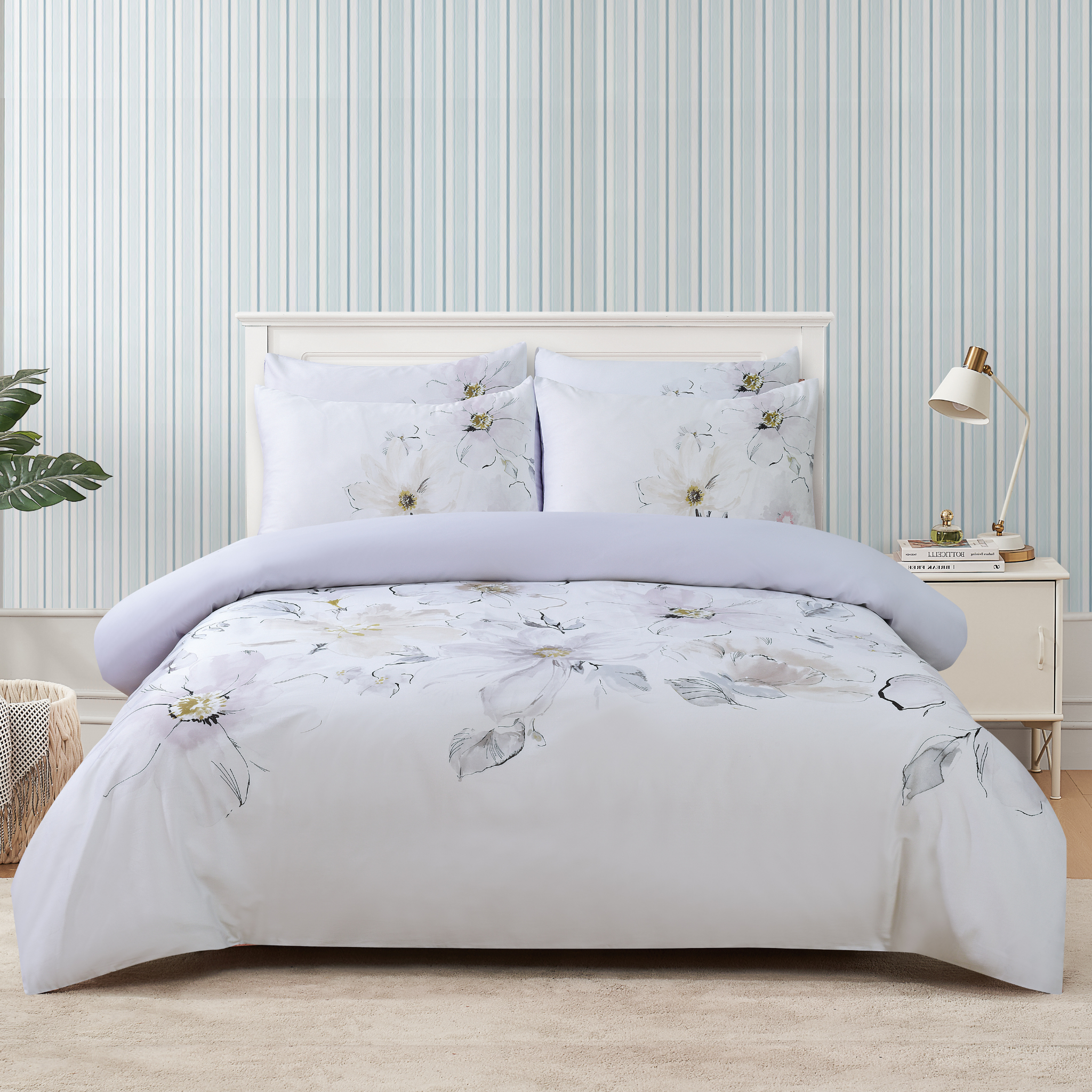Anatolian Garden - Lavender Bed Linen Set - Lavender - Twin