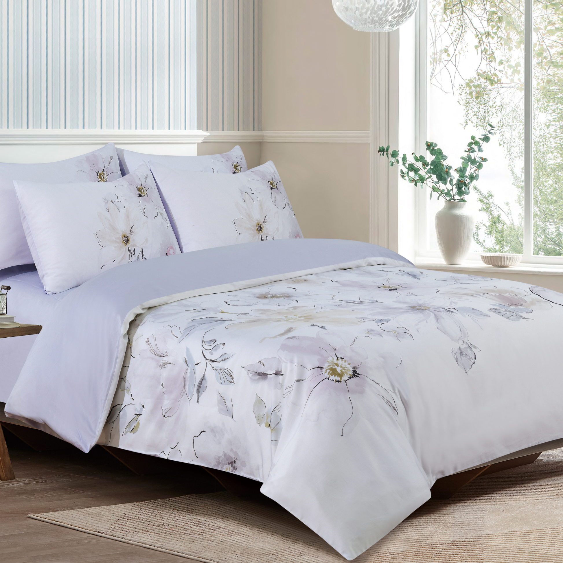 Anatolian Garden - Lavender Bed Linen Set - Lavender - 44" Twin