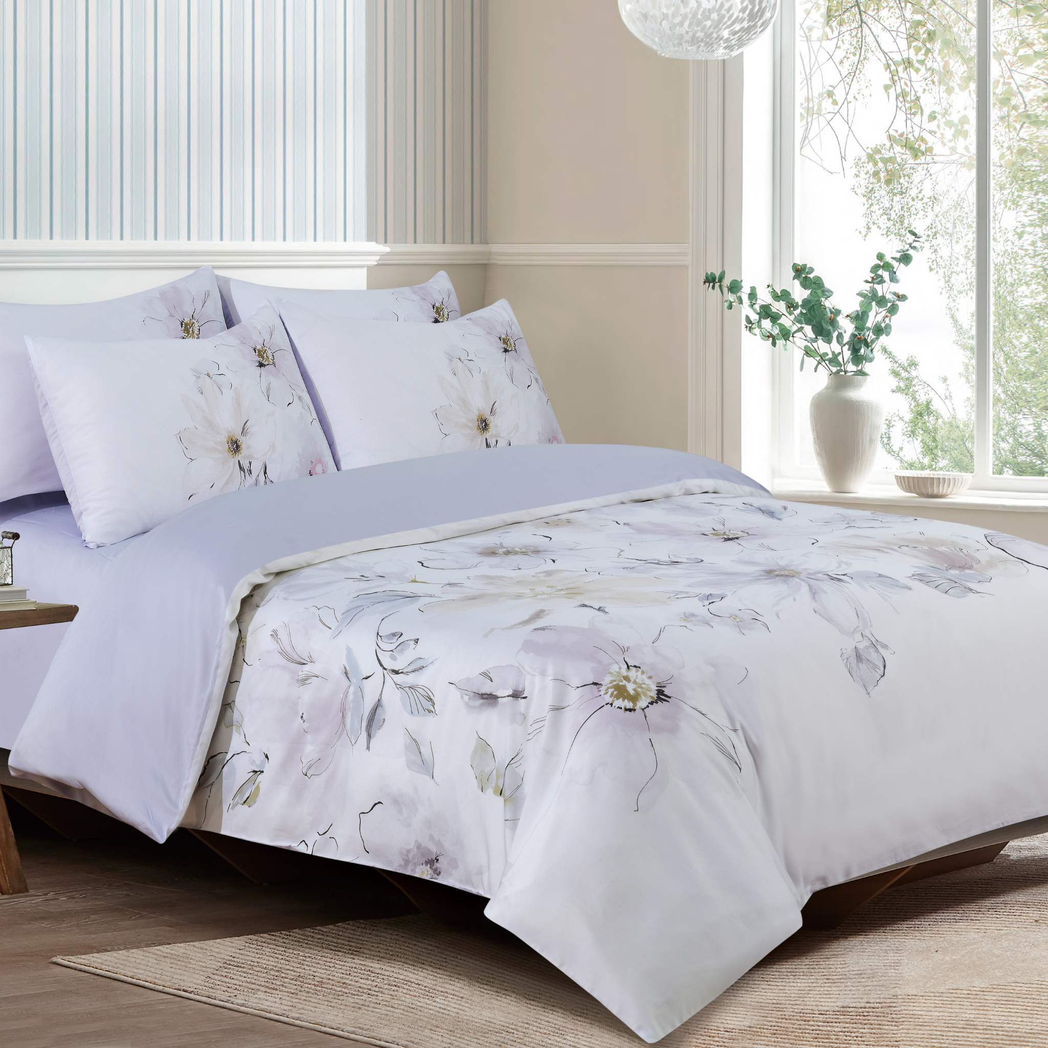 Anatolian Garden - Lavender Bed Linen Set - Lavender - 44" Twin