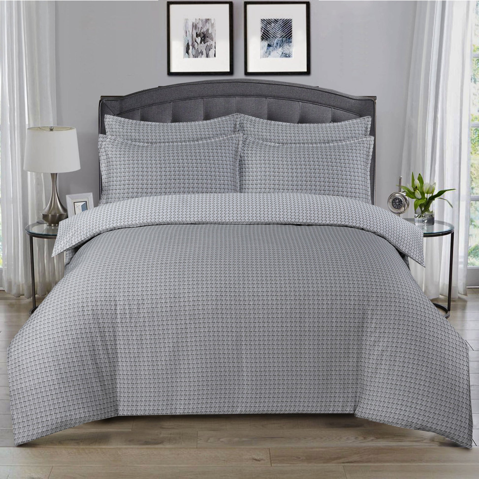 Cambridge - Gray Bed Linen Set - Gray - Twin