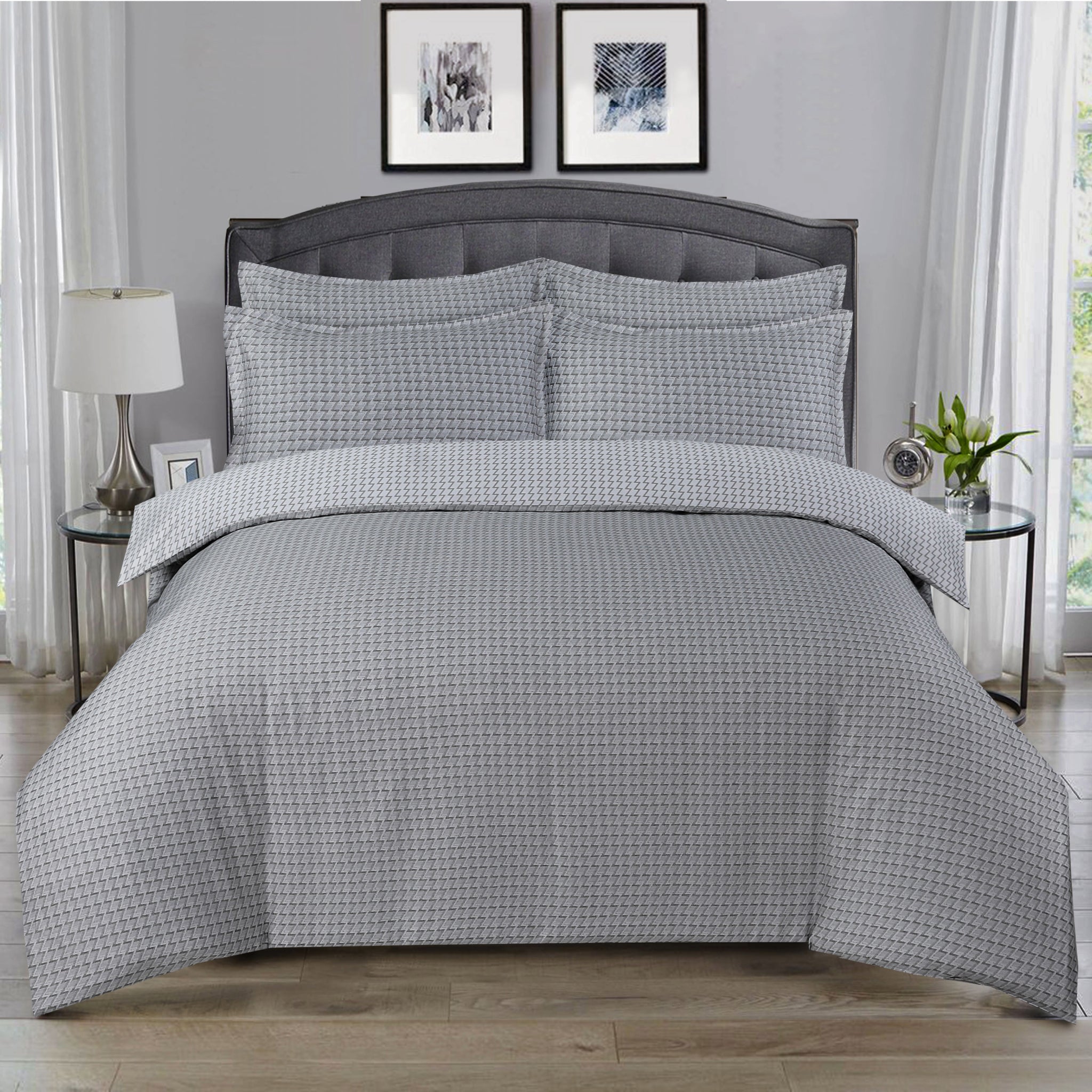 Cambridge - Gray Bed Linen Set - Gray - Twin