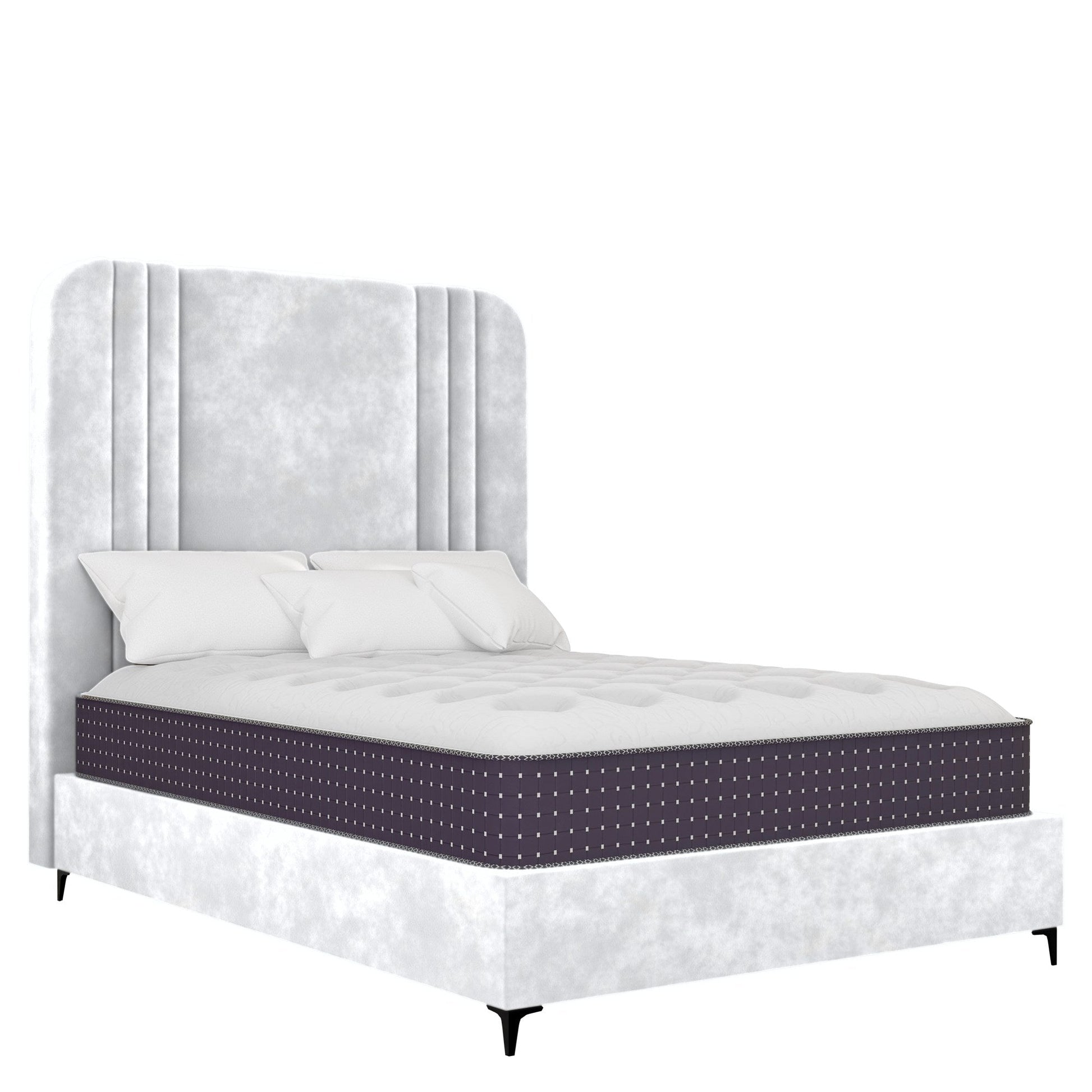 Belmont - Rounded - White Velvet #67