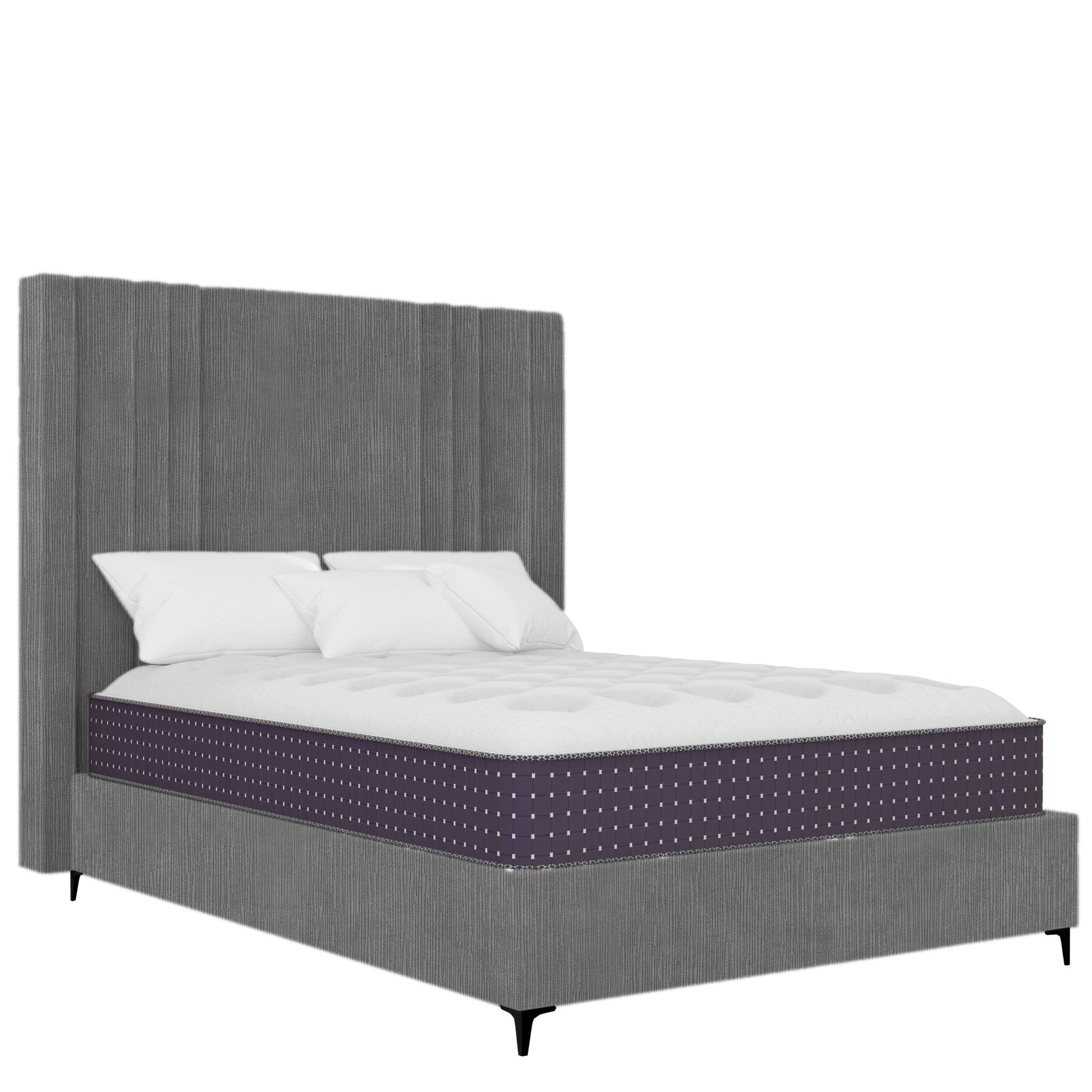 Belmont - Wings - Textured Grey Velvet #34