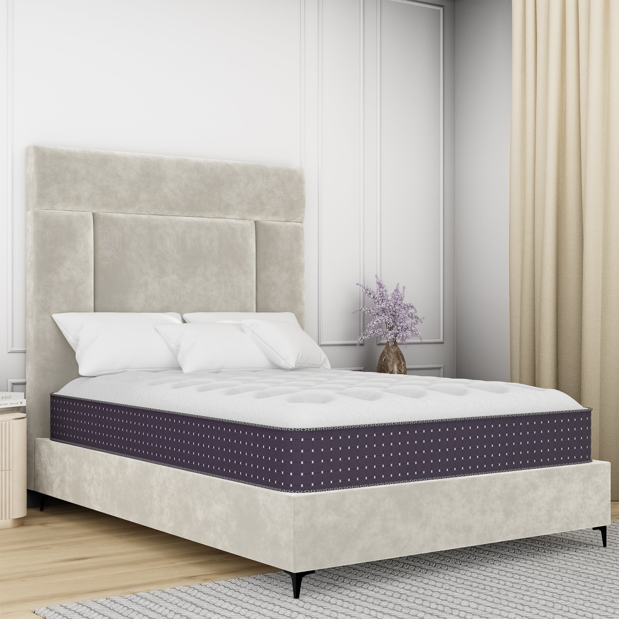 Mastic bed in room setting