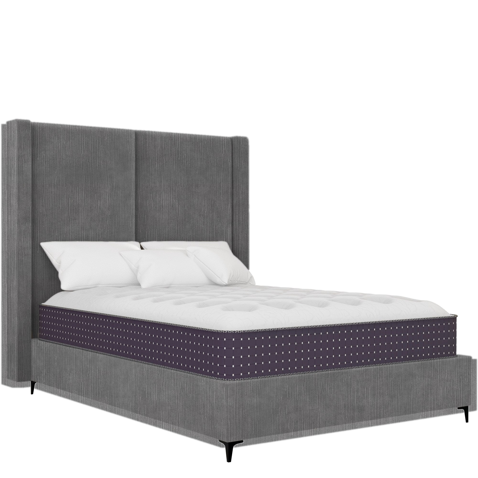 Ontario - Wings - Textured Grey Velvet #34
