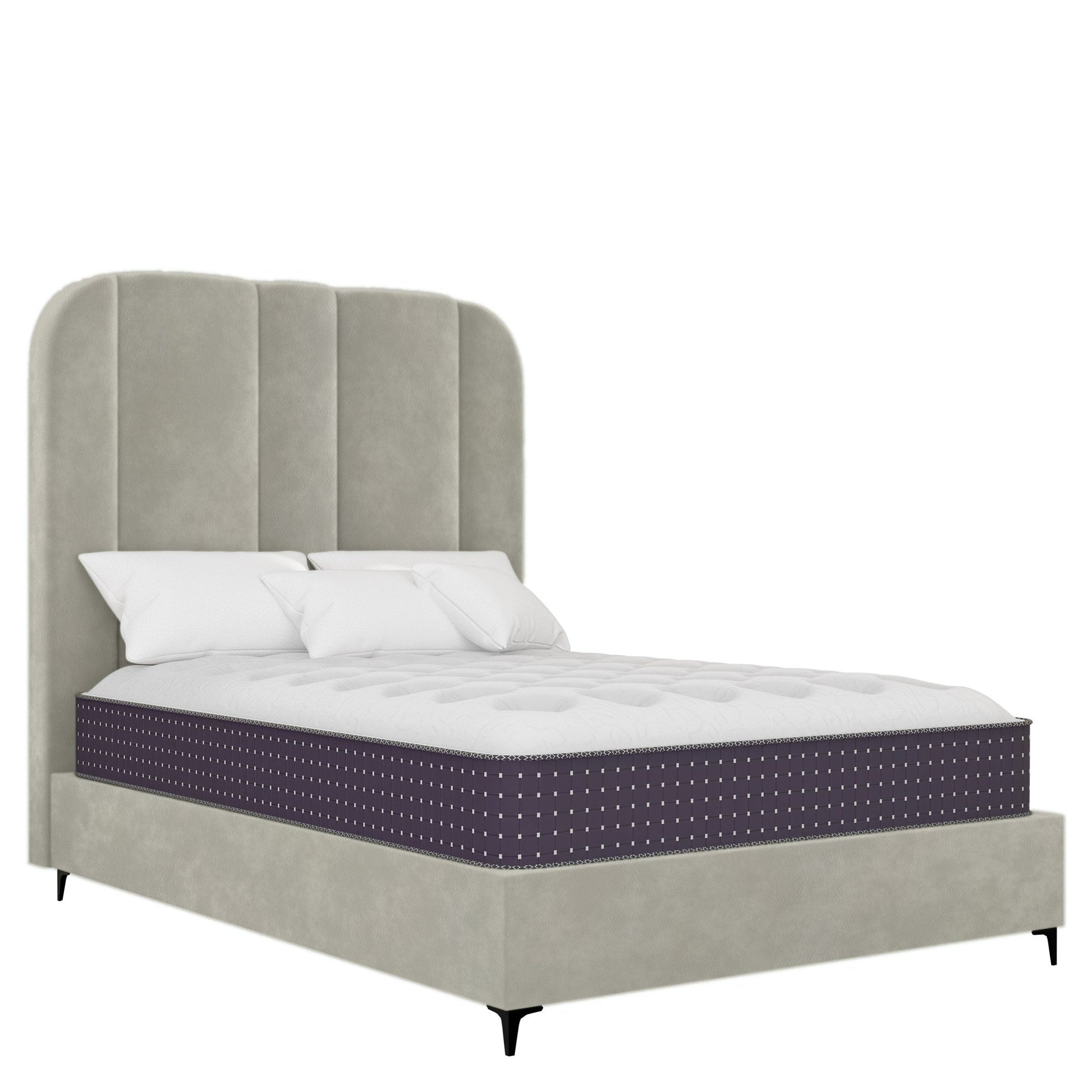 Prestige - Rounded - Light Grey Leather