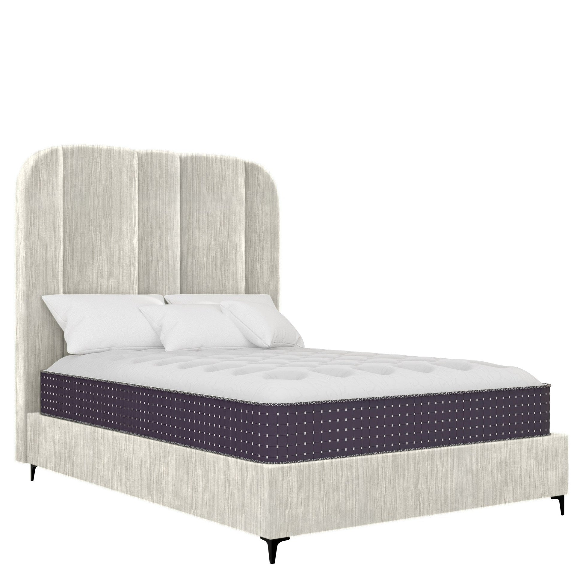 Prestige - Rounded - Textured Cream Velvet #89