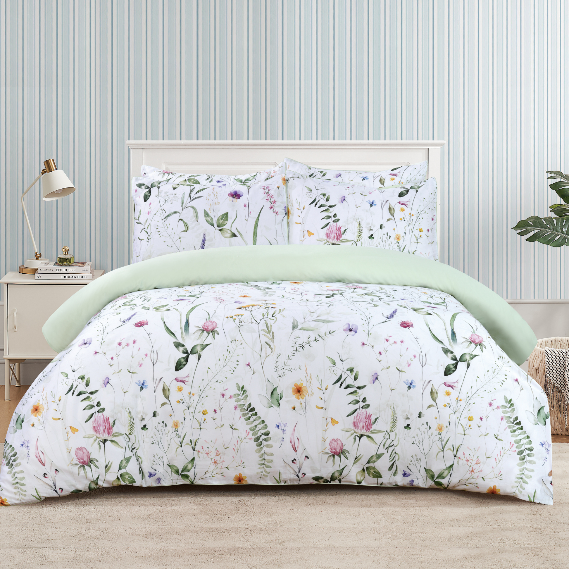 VERA VERDE - Mint Bed Linen Set - Mint - Twin