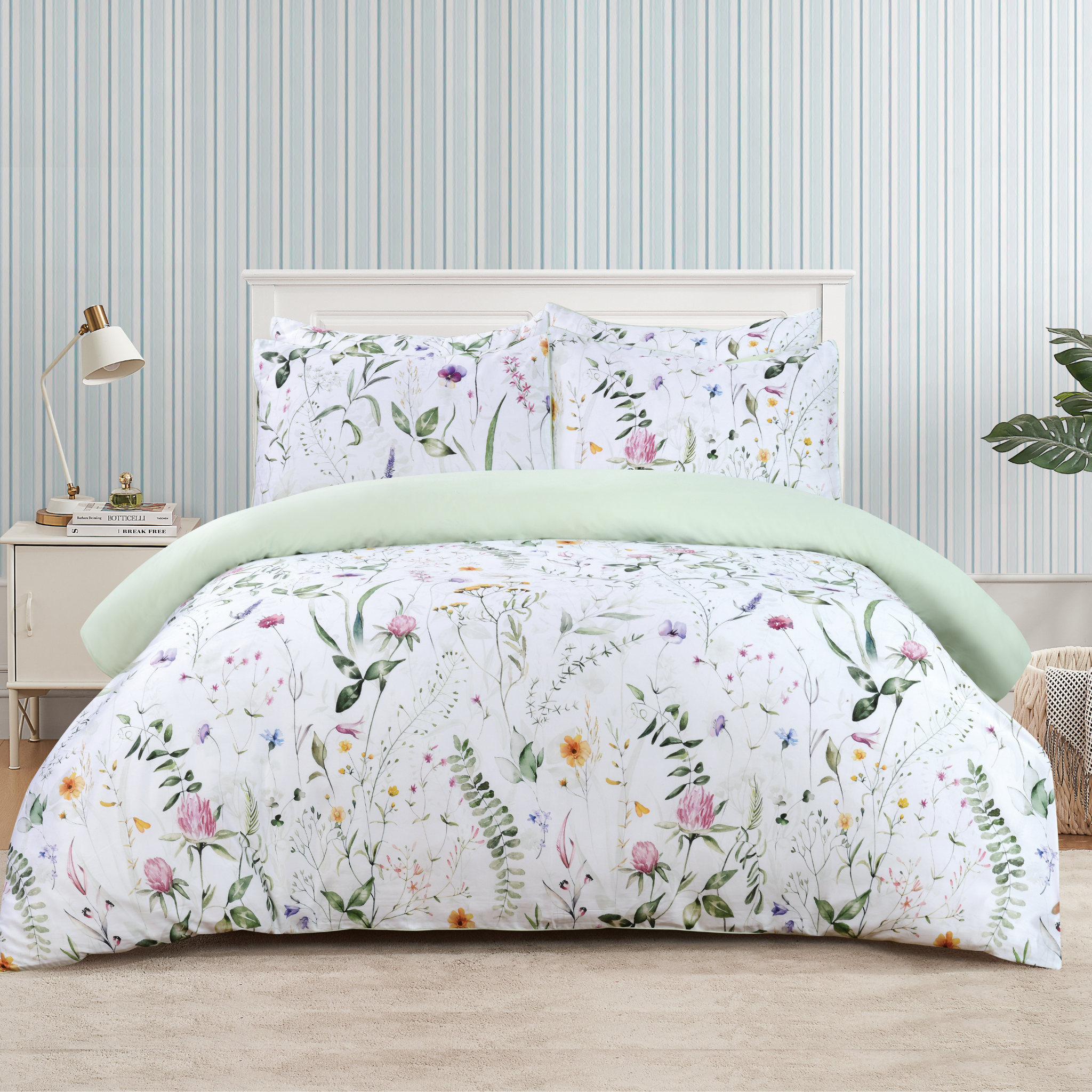 VERA VERDE - Mint Bed Linen Set - Mint - Twin