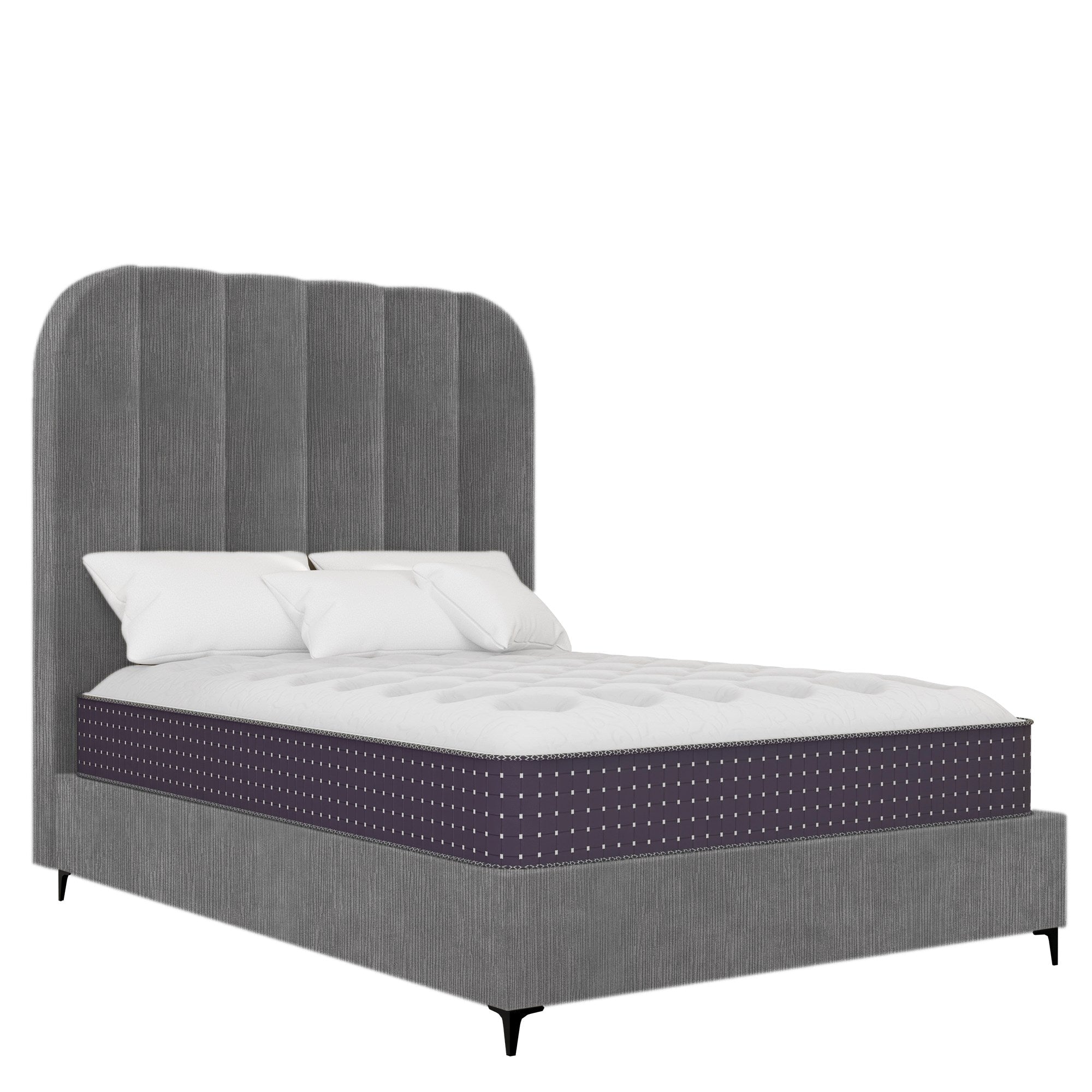 Signature - Rounded - Textured Grey Velvet #34