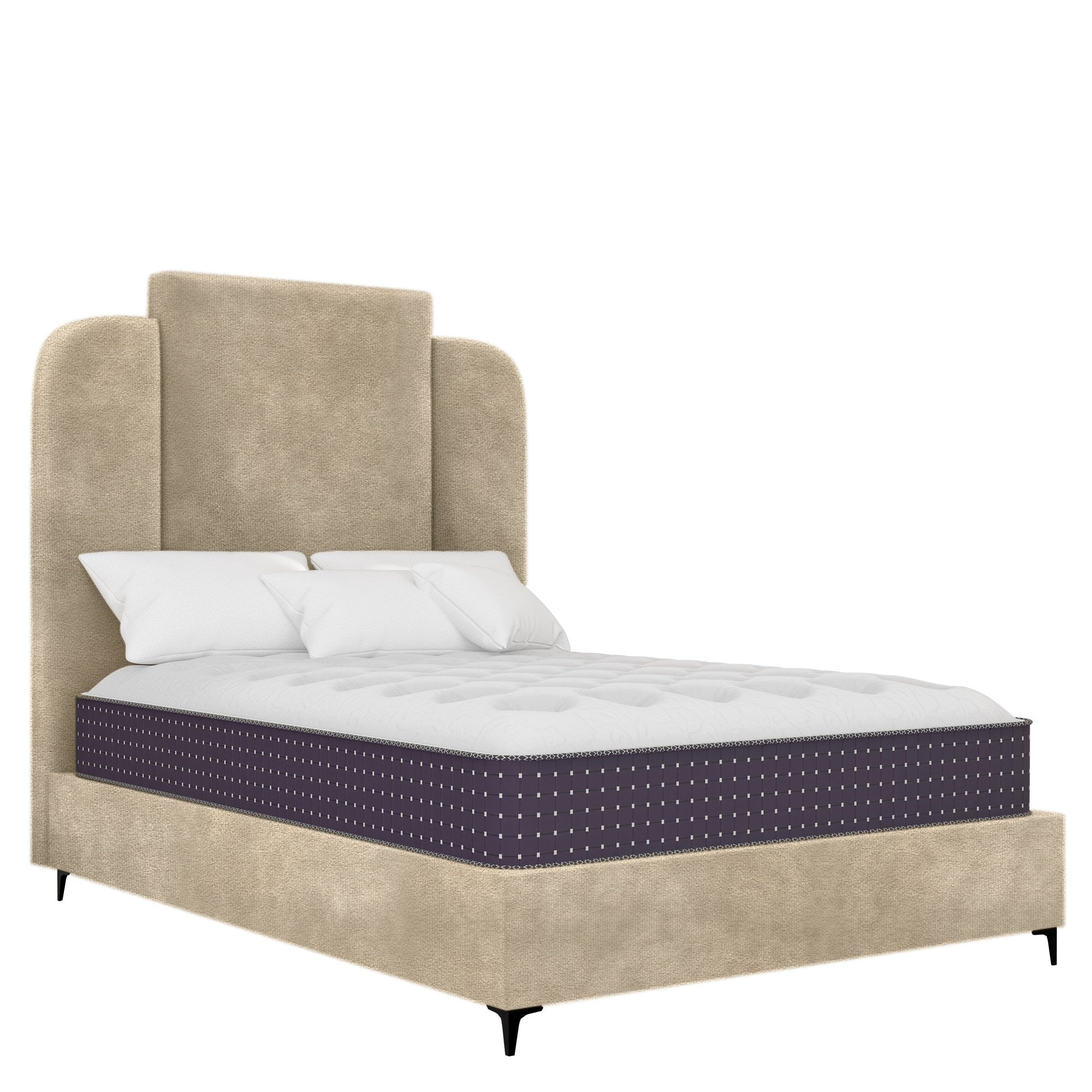 Wave - Rounded - Beige Velvet #3