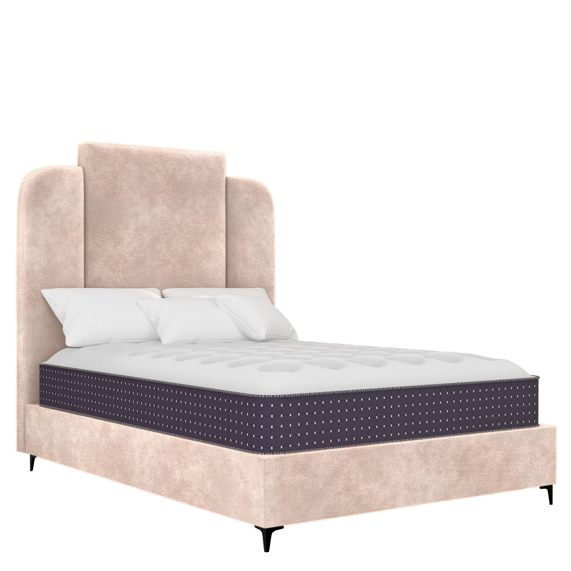 Wave - Rounded - Light Pink Velvet #47