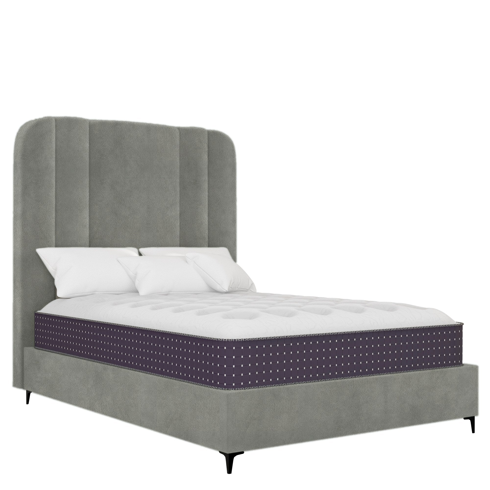 Windsor - Rounded - Grey Velvet #9