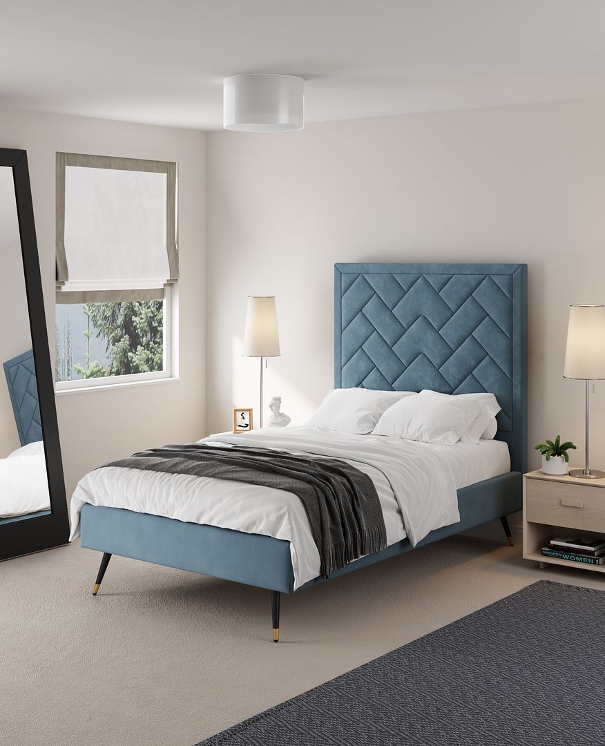 Crosby Upholstered Velvet Bed