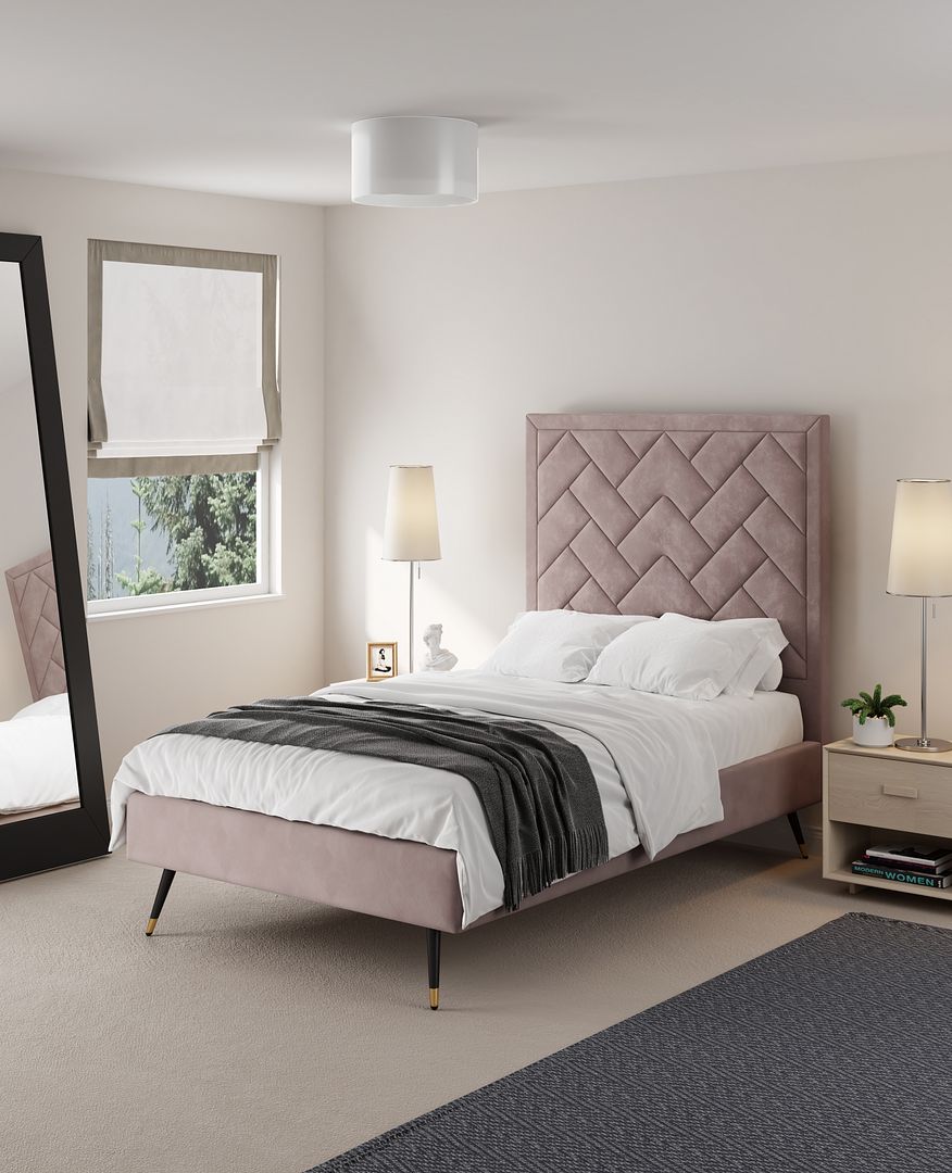 Crosby Upholstered Velvet Bed