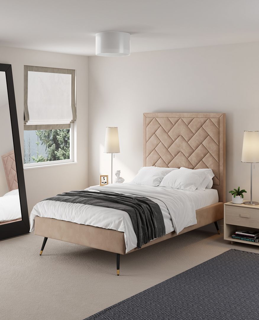Crosby Upholstered Velvet Bed