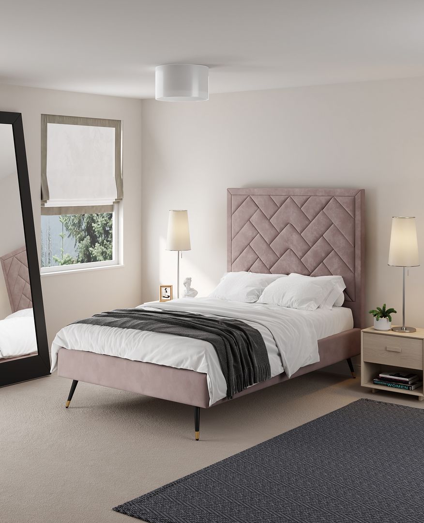 Crosby Upholstered Velvet Bed