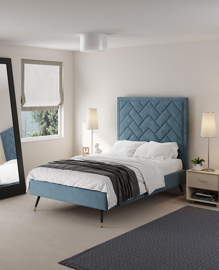 Crosby Upholstered Velvet Bed