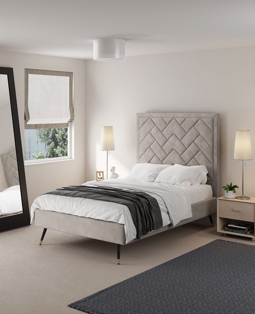 Crosby Upholstered Velvet Bed